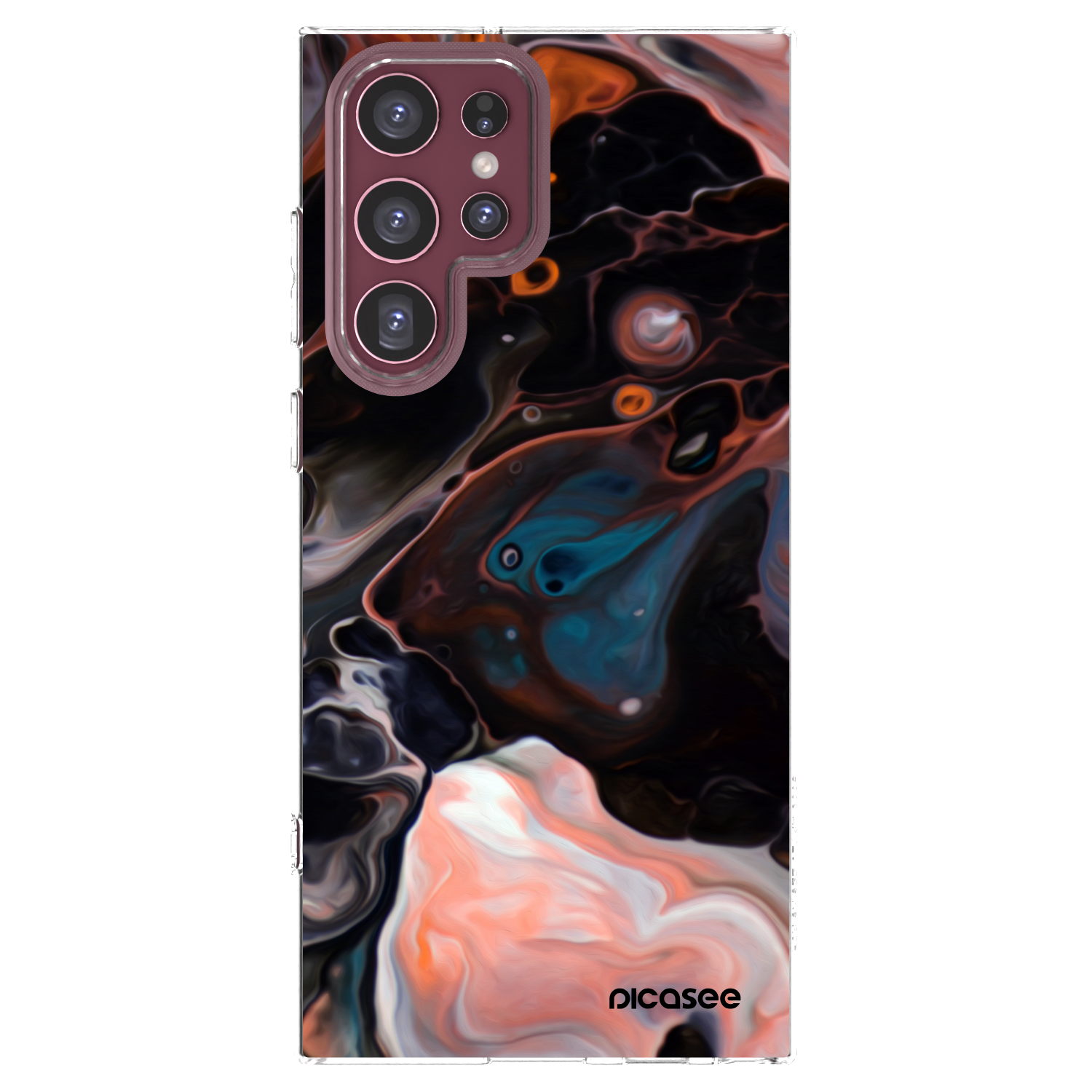 Picasee διαφανής θήκη σιλικόνης Samsung Galaxy S22 Ultra 5G - Cream