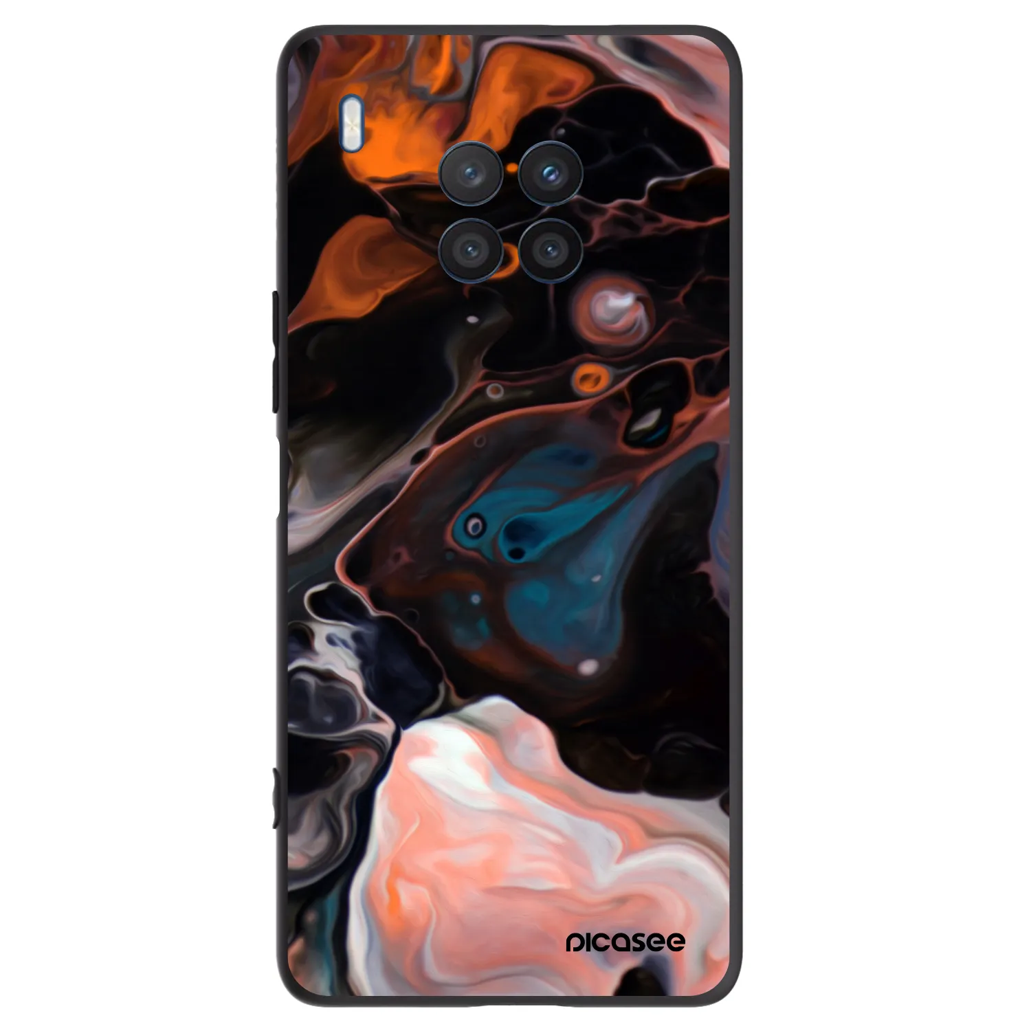 Picasee Μαύρη θήκη σιλικόνης για Honor 50 Lite - Cream