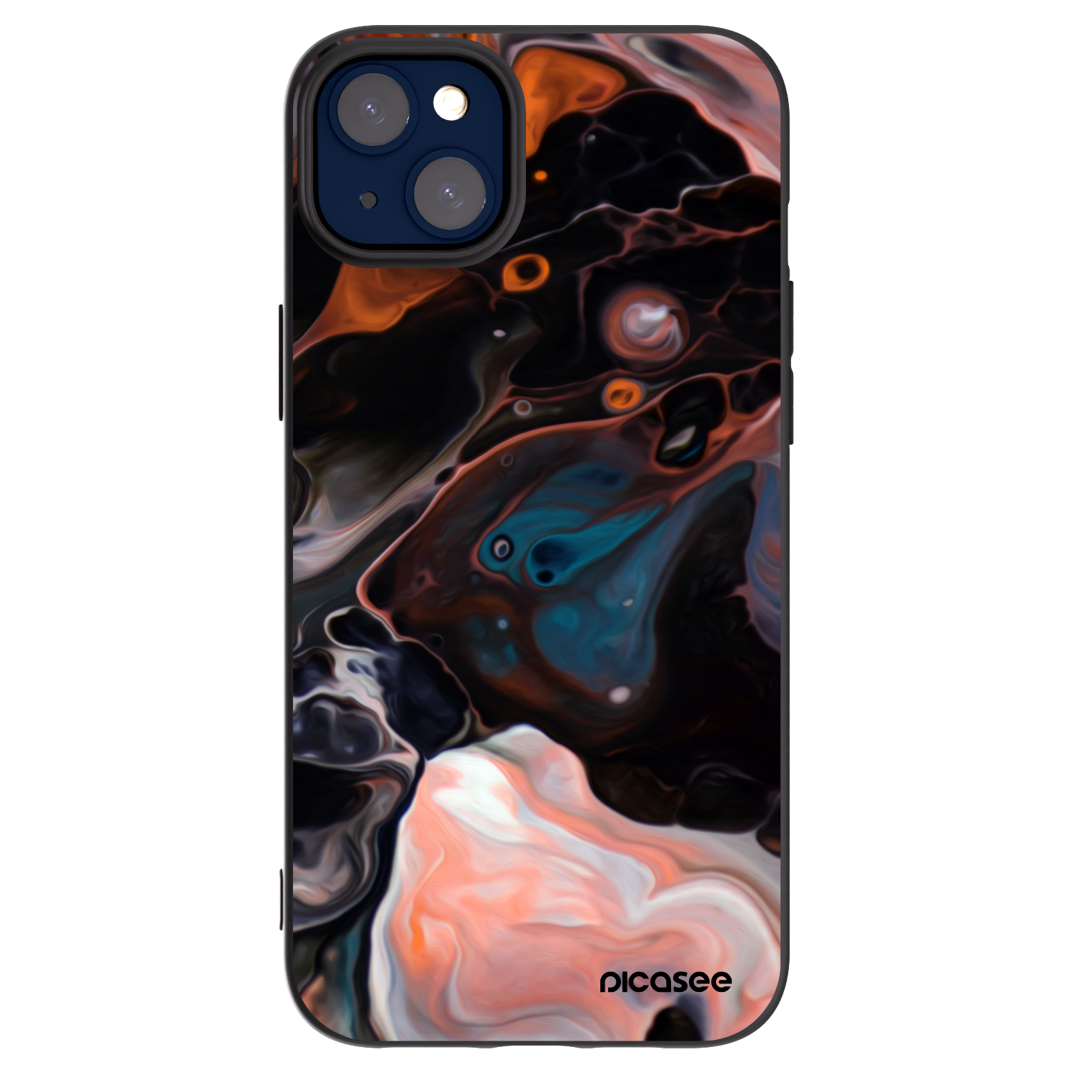 Picasee Μαύρη θήκη σιλικόνης για Apple iPhone 14 Plus - Cream