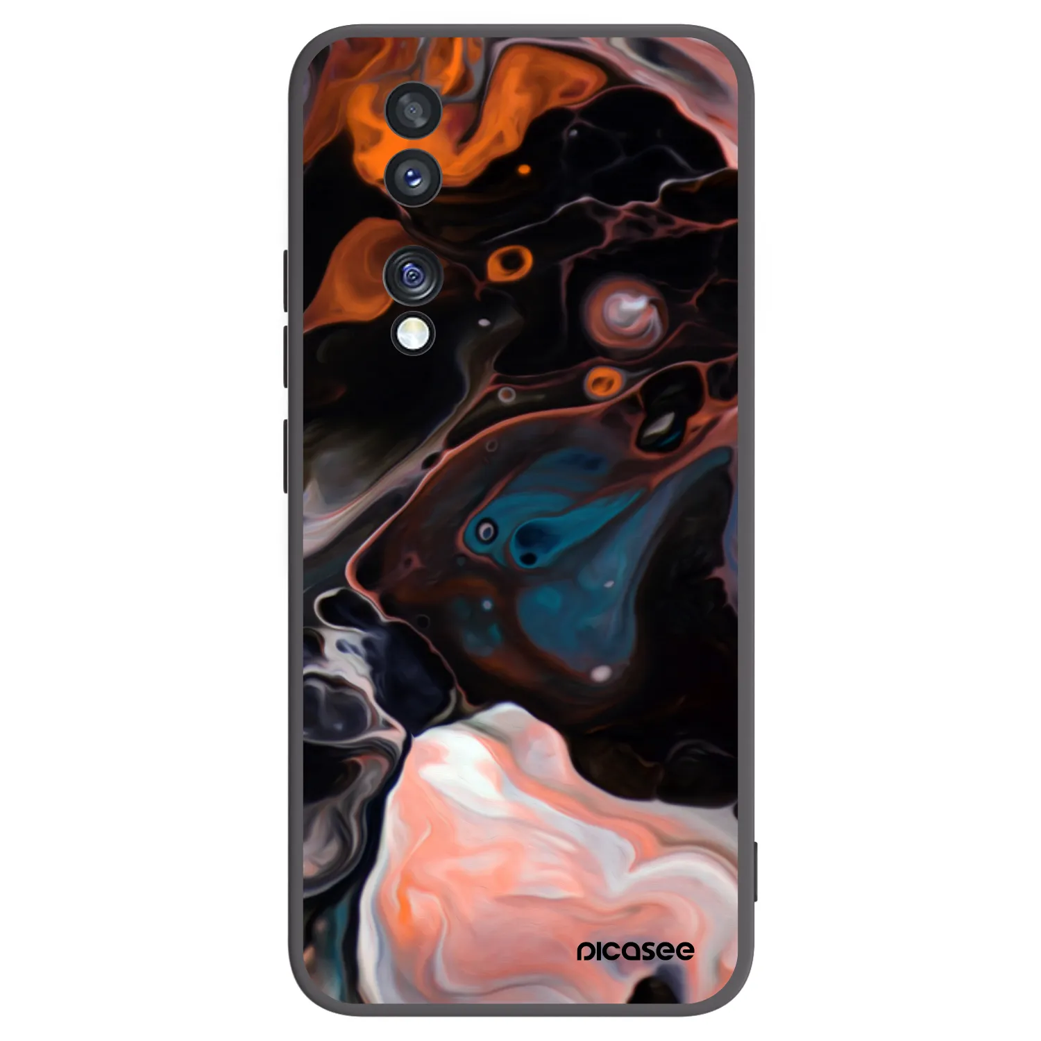 Picasee Μαύρη θήκη σιλικόνης για Honor 70 - Cream