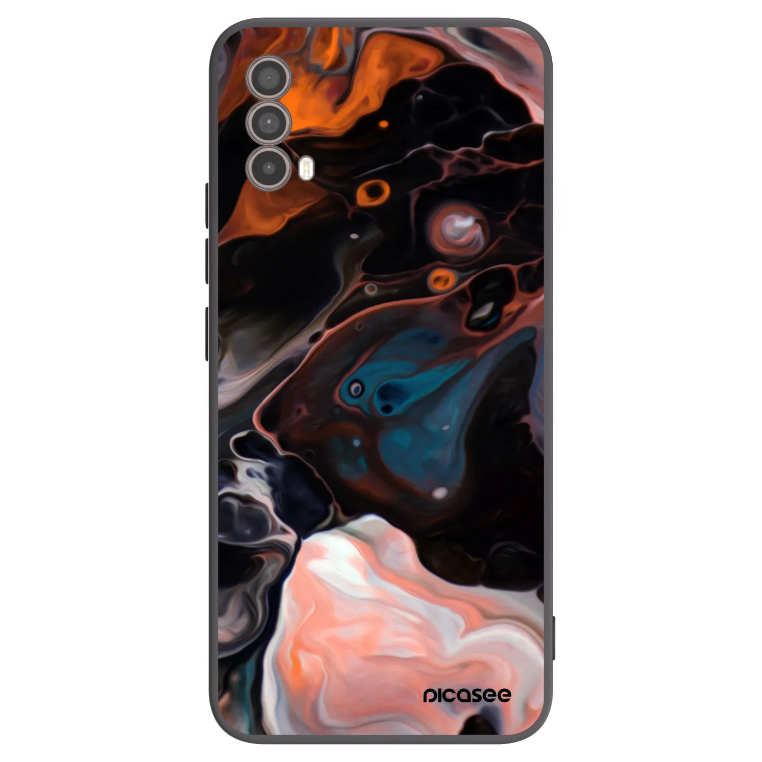 Picasee Μαύρη θήκη σιλικόνης για Motorola Moto E40 - Cream