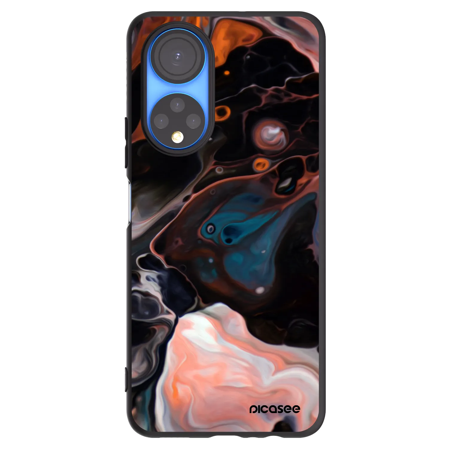 Picasee Μαύρη θήκη σιλικόνης για Honor X7 - Cream