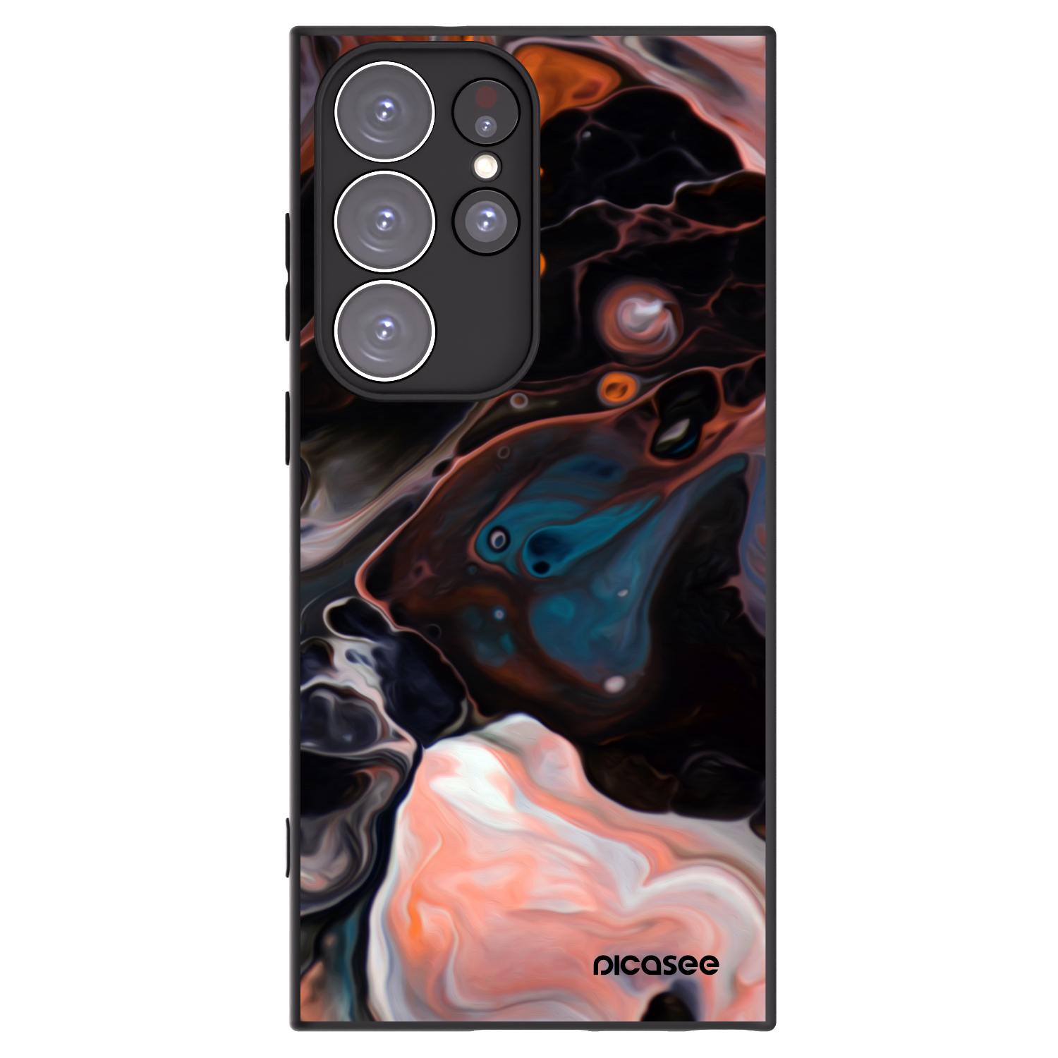 Picasee Μαύρη θήκη σιλικόνης για Samsung Galaxy S23 Ultra 5G - Cream