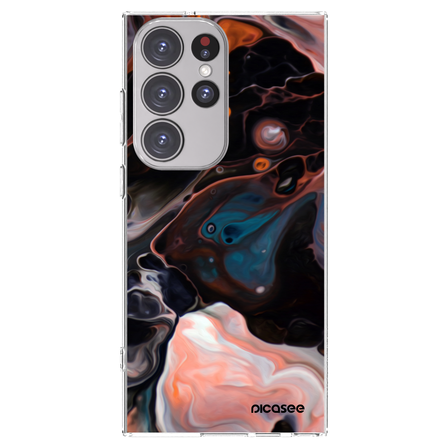 Picasee διαφανής θήκη σιλικόνης Samsung Galaxy S23 Ultra 5G - Cream