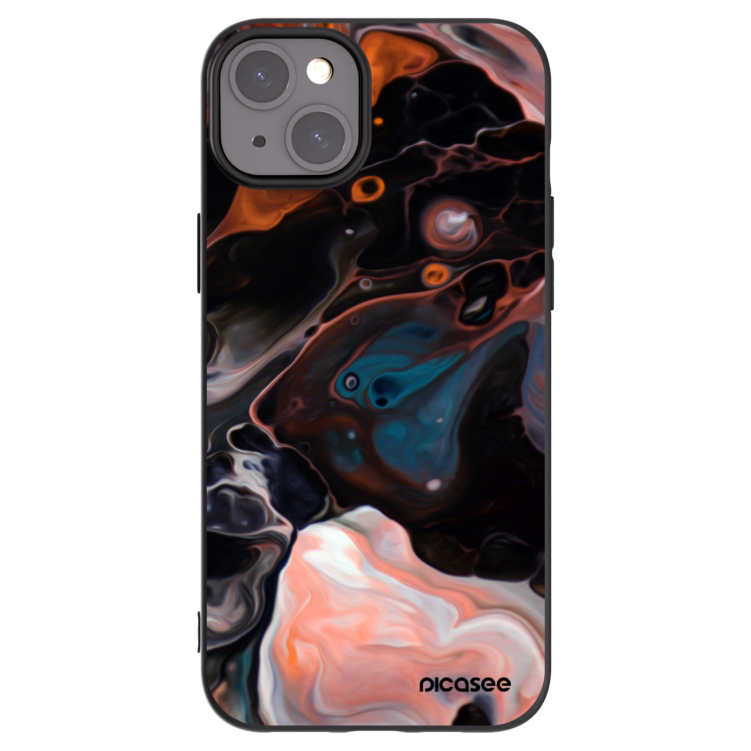 Picasee Μαύρη θήκη σιλικόνης για Apple iPhone 15 Plus - Cream