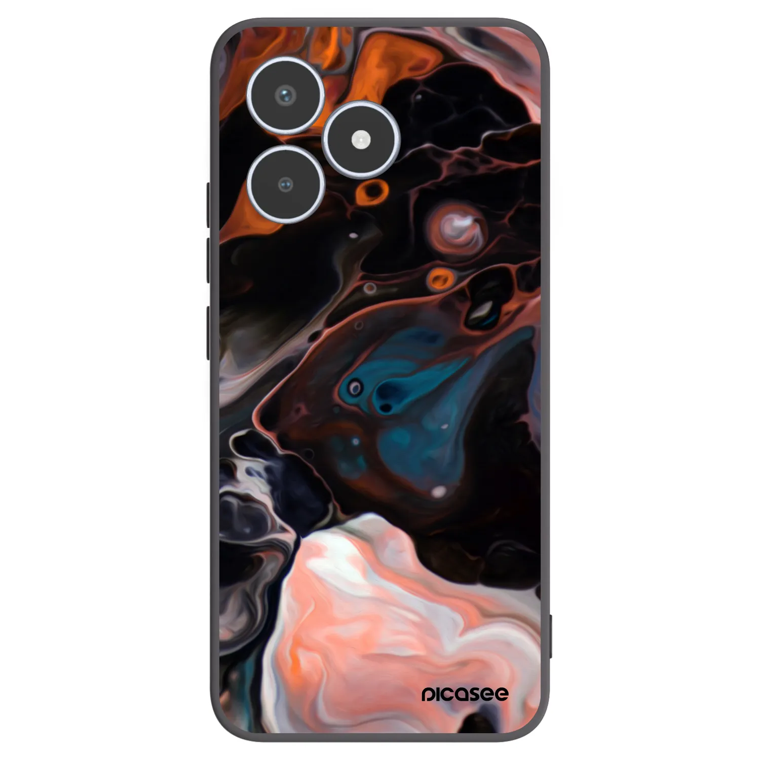 Picasee Μαύρη θήκη σιλικόνης για Realme C53 - Cream