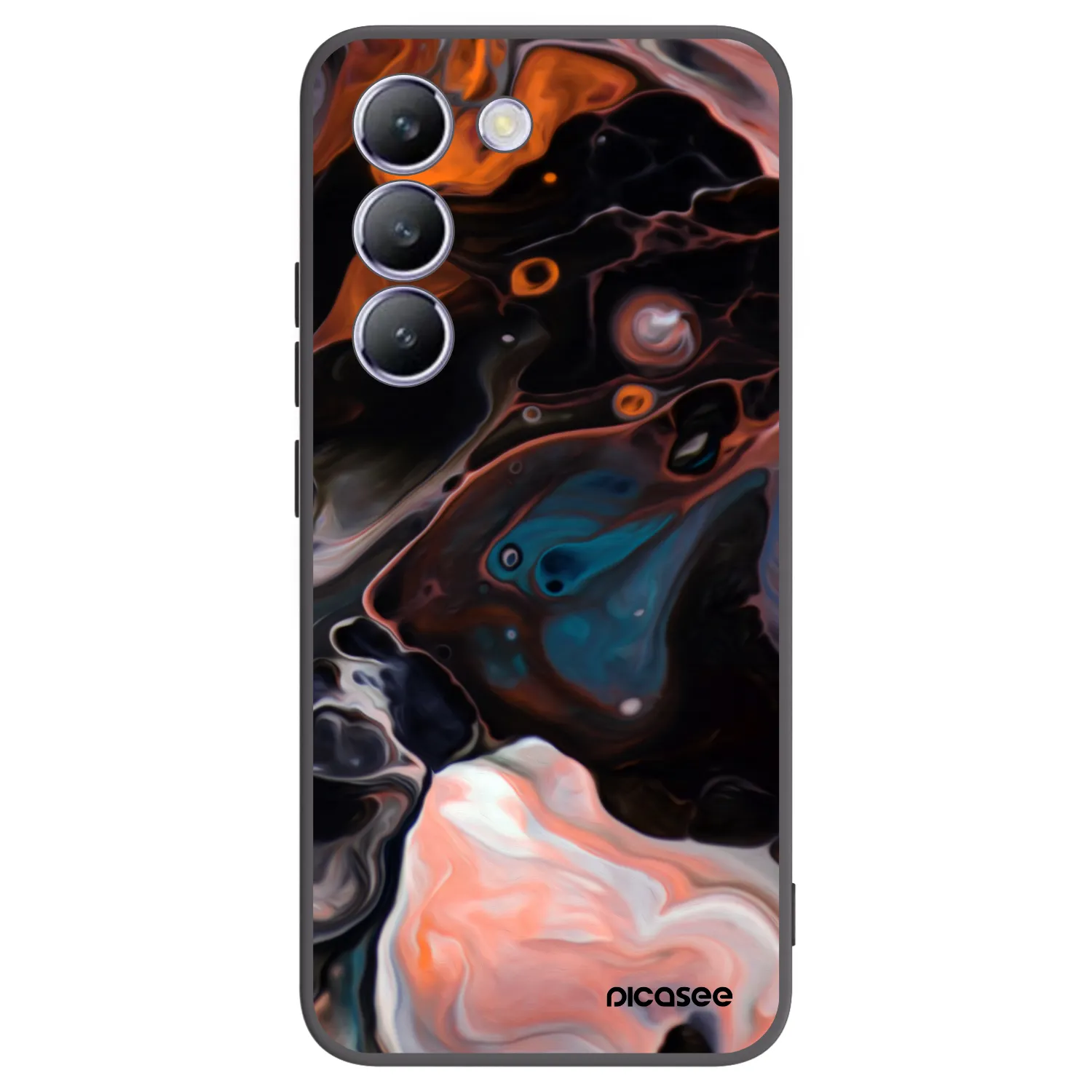 Picasee Μαύρη θήκη σιλικόνης για Vivo V40 SE 5G - Cream