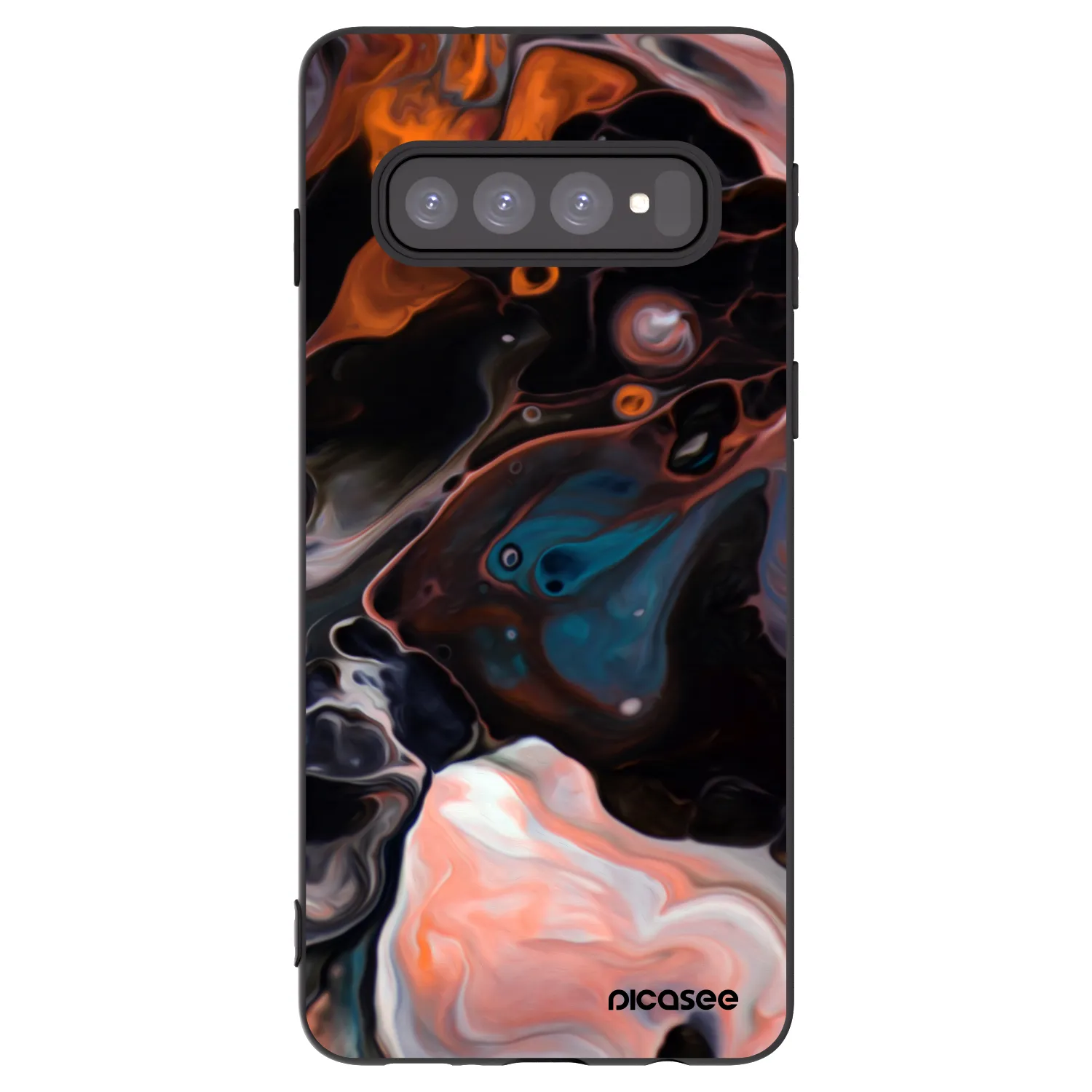Picasee Μαύρη θήκη σιλικόνης για Samsung Galaxy S10 G973 - Cream
