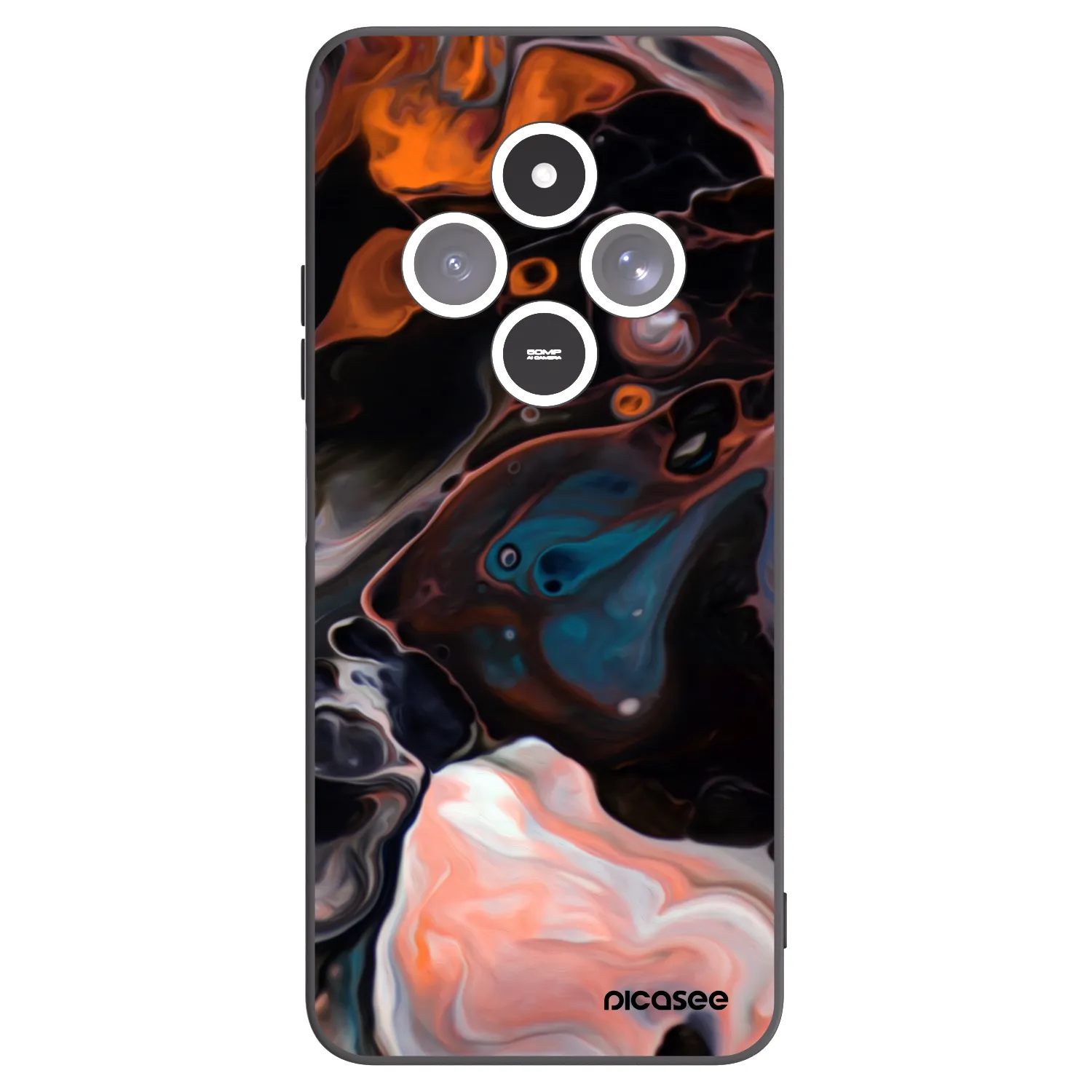 Picasee Μαύρη θήκη σιλικόνης για Xiaomi Redmi 14C - Cream