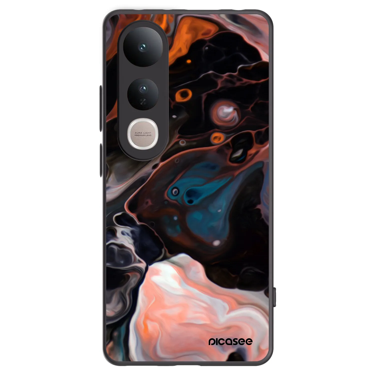 Picasee Μαύρη θήκη σιλικόνης για Vivo V50 Lite 5G - Cream