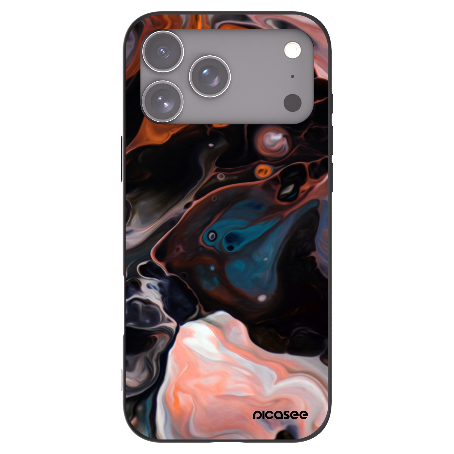 Picasee Μαύρη θήκη σιλικόνης για Apple iPhone 17 Pro Max - Cream