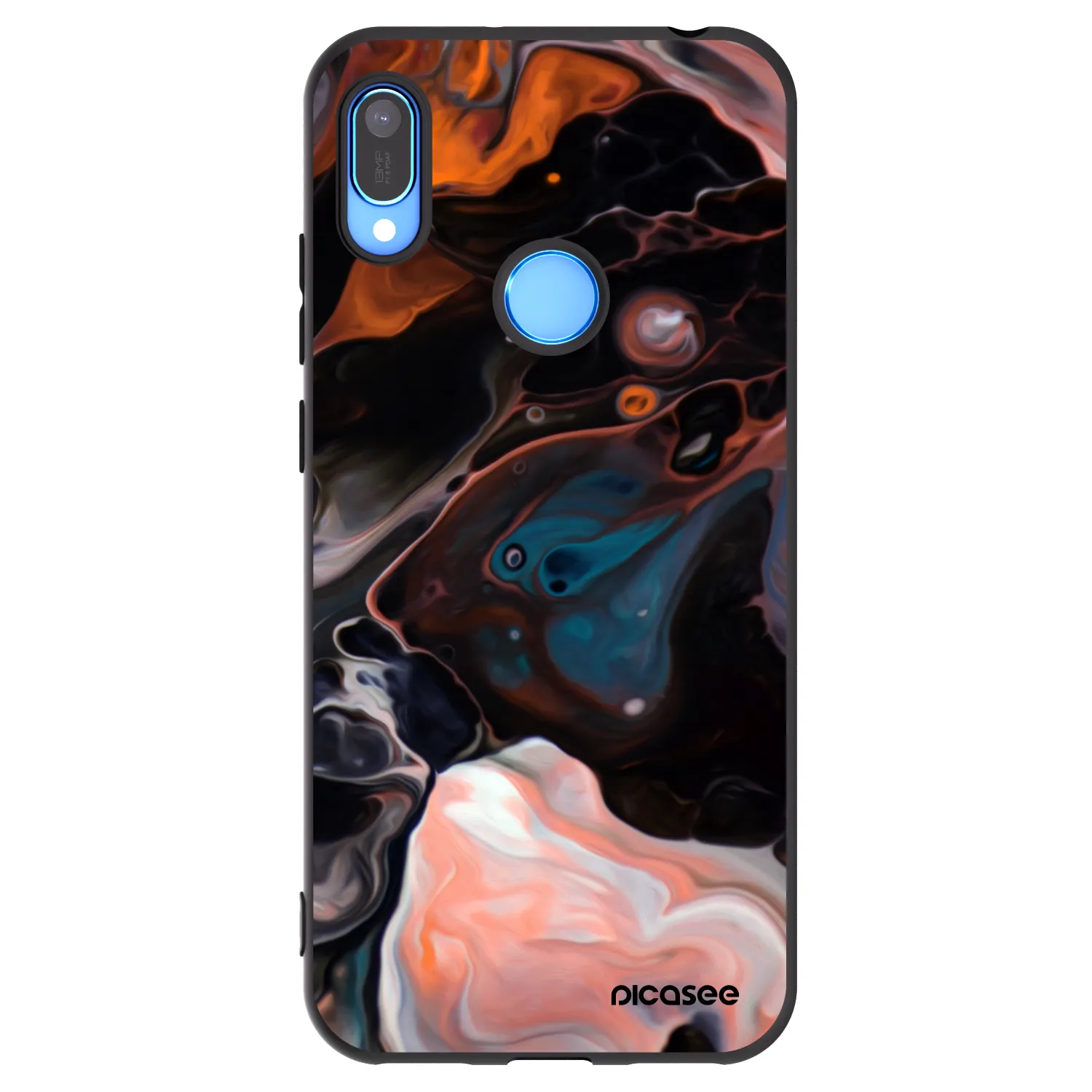 Picasee Μαύρη θήκη σιλικόνης για Huawei Y6 2019 - Cream