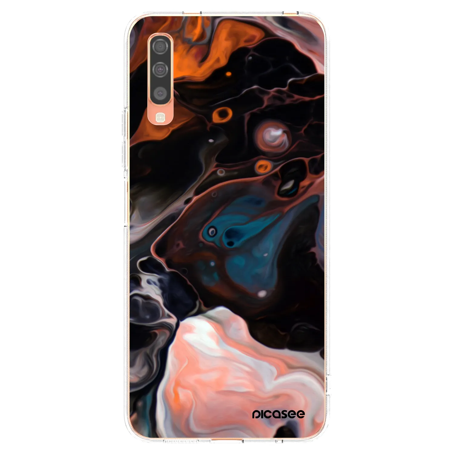 Picasee διαφανής θήκη σιλικόνης Samsung Galaxy A70 A705F - Cream