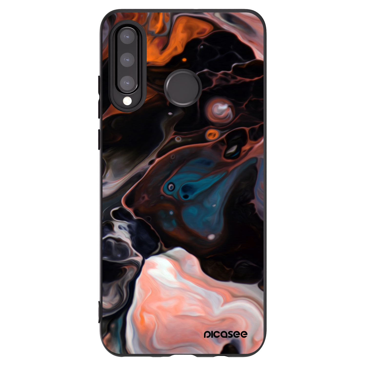 Picasee Μαύρη θήκη σιλικόνης για Huawei P30 Lite - Cream