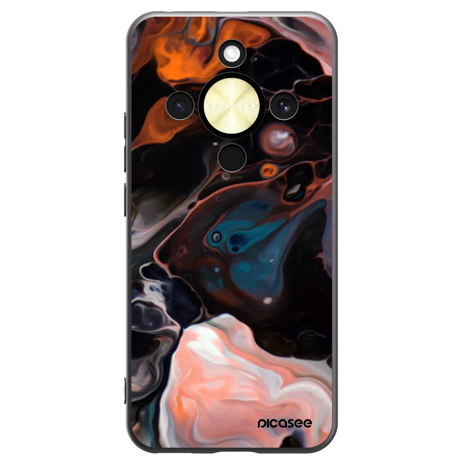 Picasee Μαύρη θήκη σιλικόνης για Honor Magic8 Lite 5G - Cream