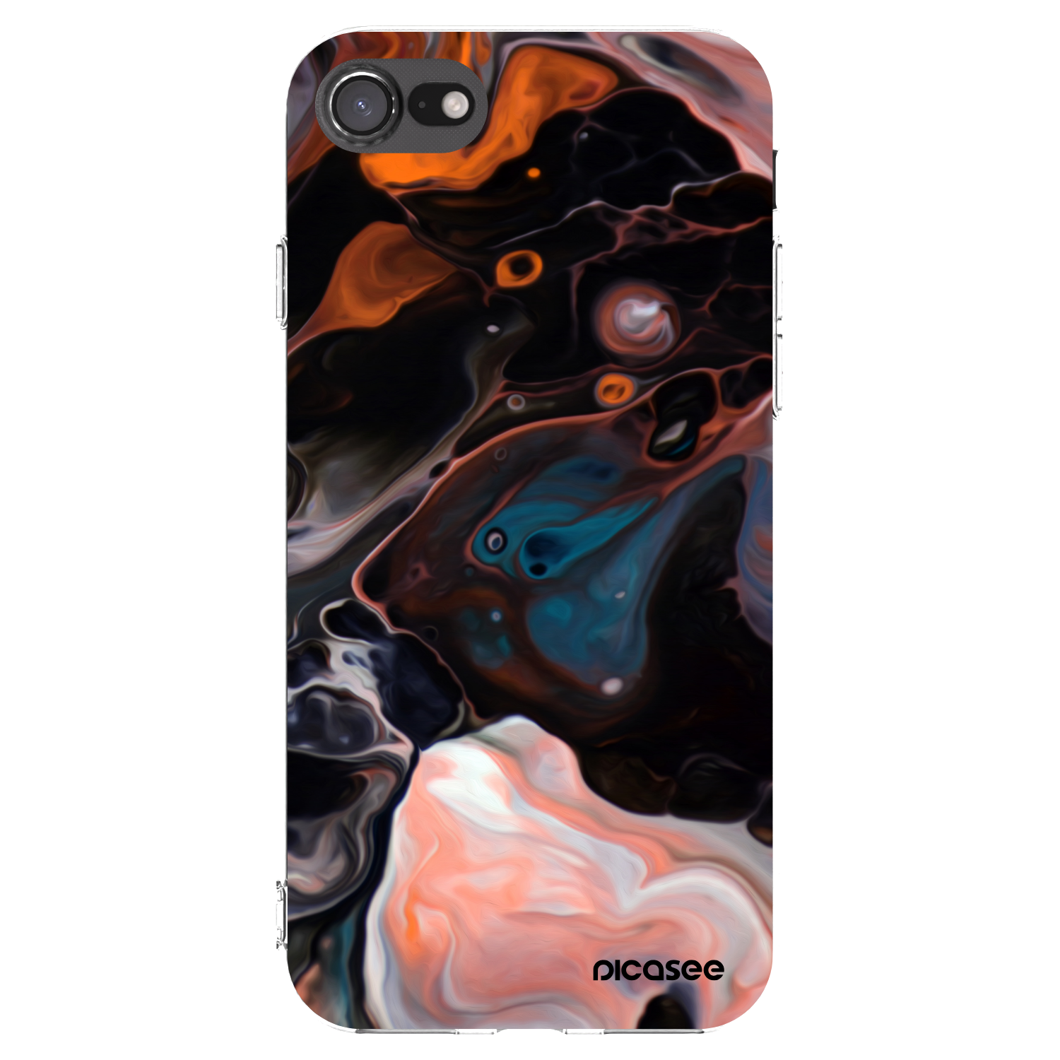 Picasee διαφανής θήκη σιλικόνης Apple iPhone SE 2020 - Cream