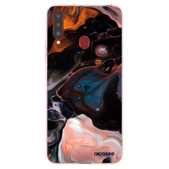 Picasee διαφανής θήκη σιλικόνης Samsung Galaxy A20s - Cream