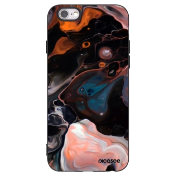 Picasee Μαύρη θήκη σιλικόνης για Apple iPhone 6/6S - Cream