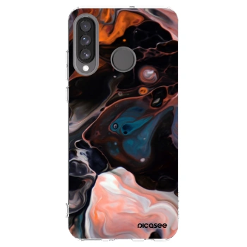Picasee διαφανής θήκη σιλικόνης Huawei P30 Lite - Cream