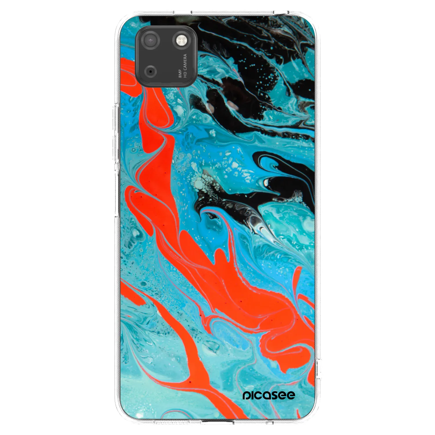 Picasee διαφανής θήκη σιλικόνης Huawei Y5P - Blue Magma
