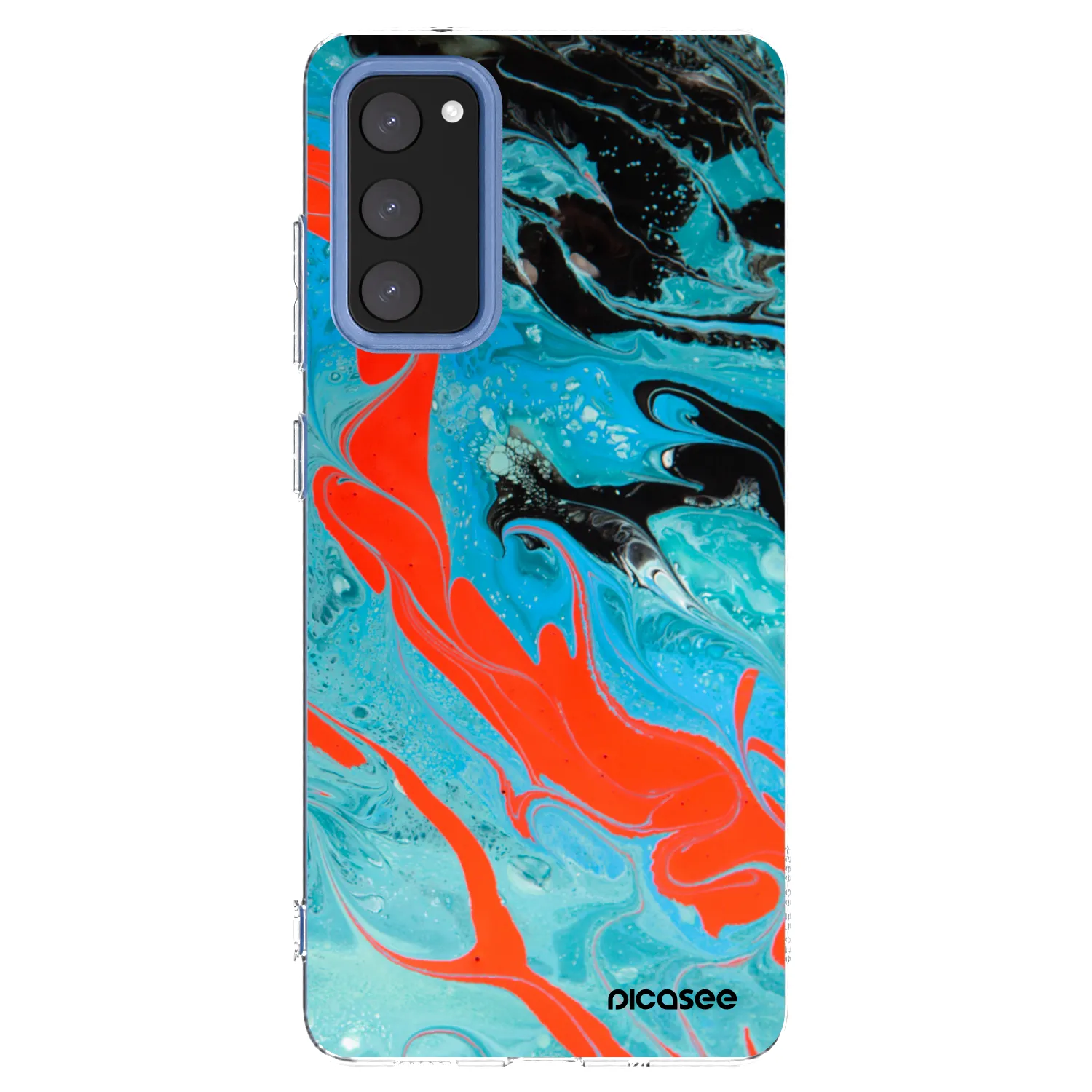 Picasee διαφανής θήκη σιλικόνης Samsung Galaxy S20 FE - Blue Magma