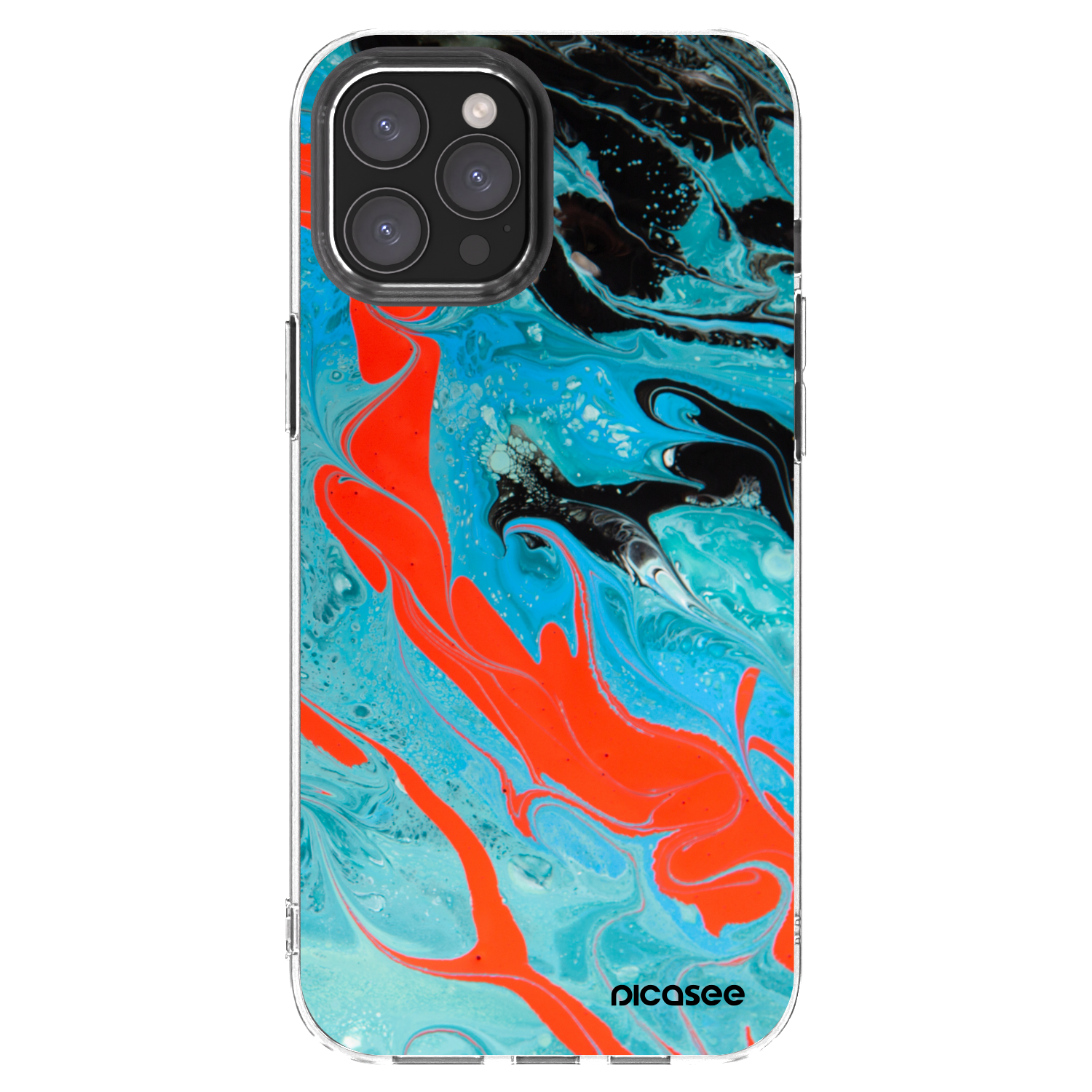 Picasee διαφανής θήκη σιλικόνης Apple iPhone 12 Pro Max - Blue Magma
