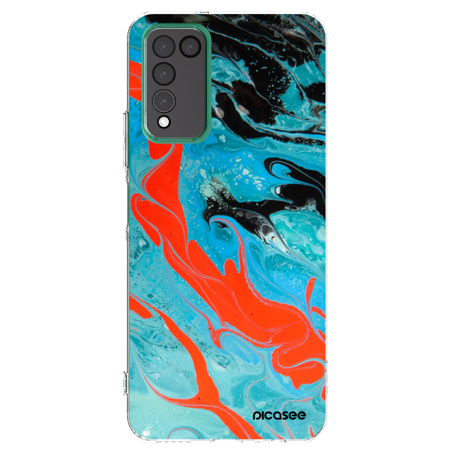 Picasee διαφανής θήκη σιλικόνης Honor 10X Lite - Blue Magma