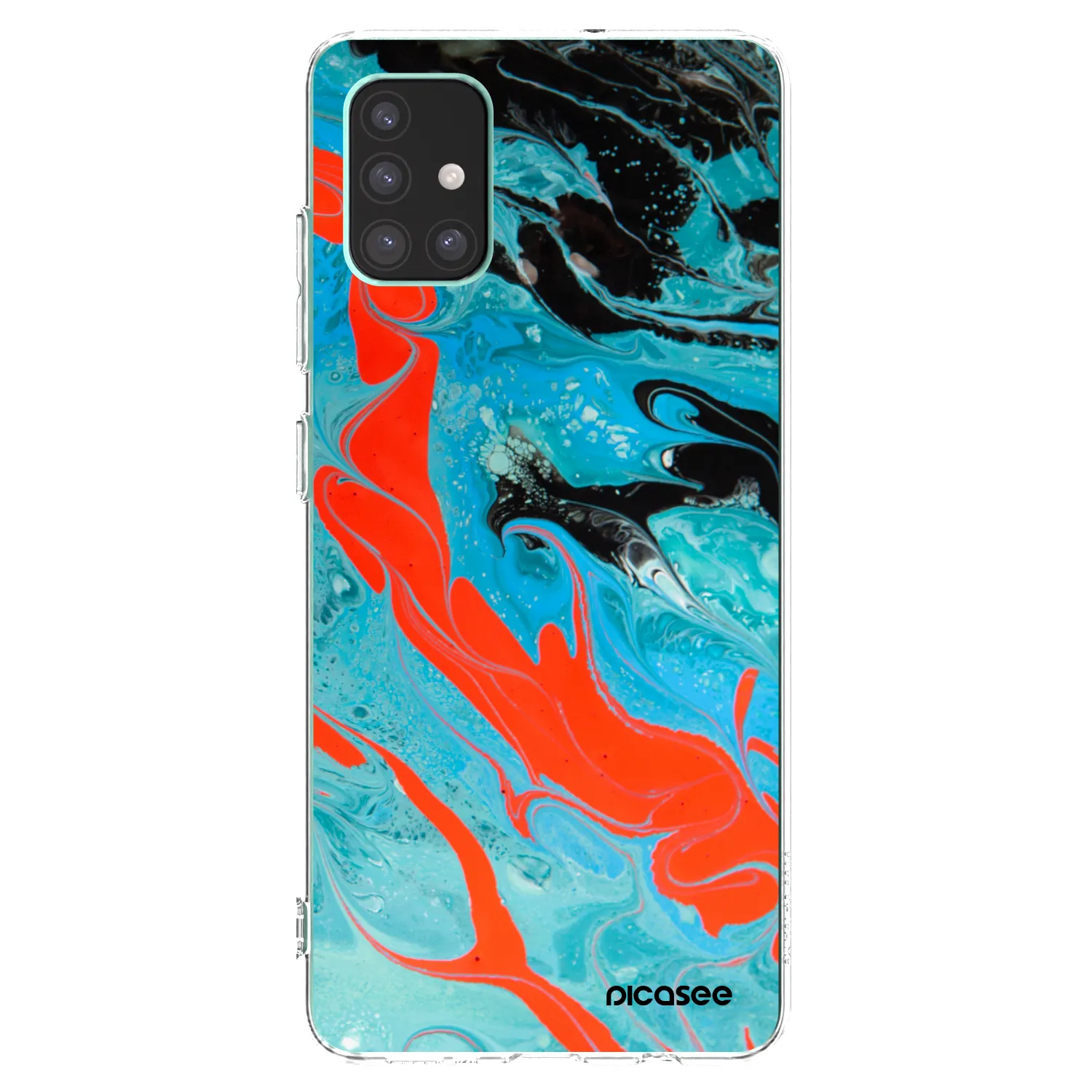 Picasee διαφανής θήκη σιλικόνης Samsung Galaxy M51 M515F - Blue Magma