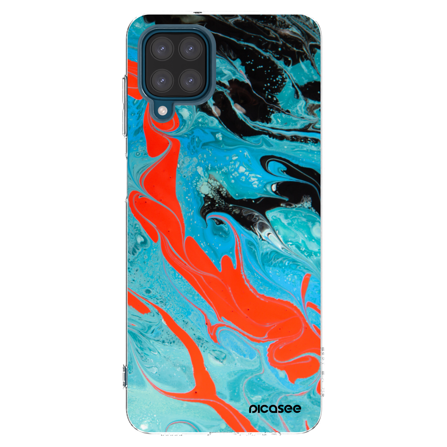 Picasee διαφανής θήκη σιλικόνης Samsung Galaxy A12 A125F - Blue Magma