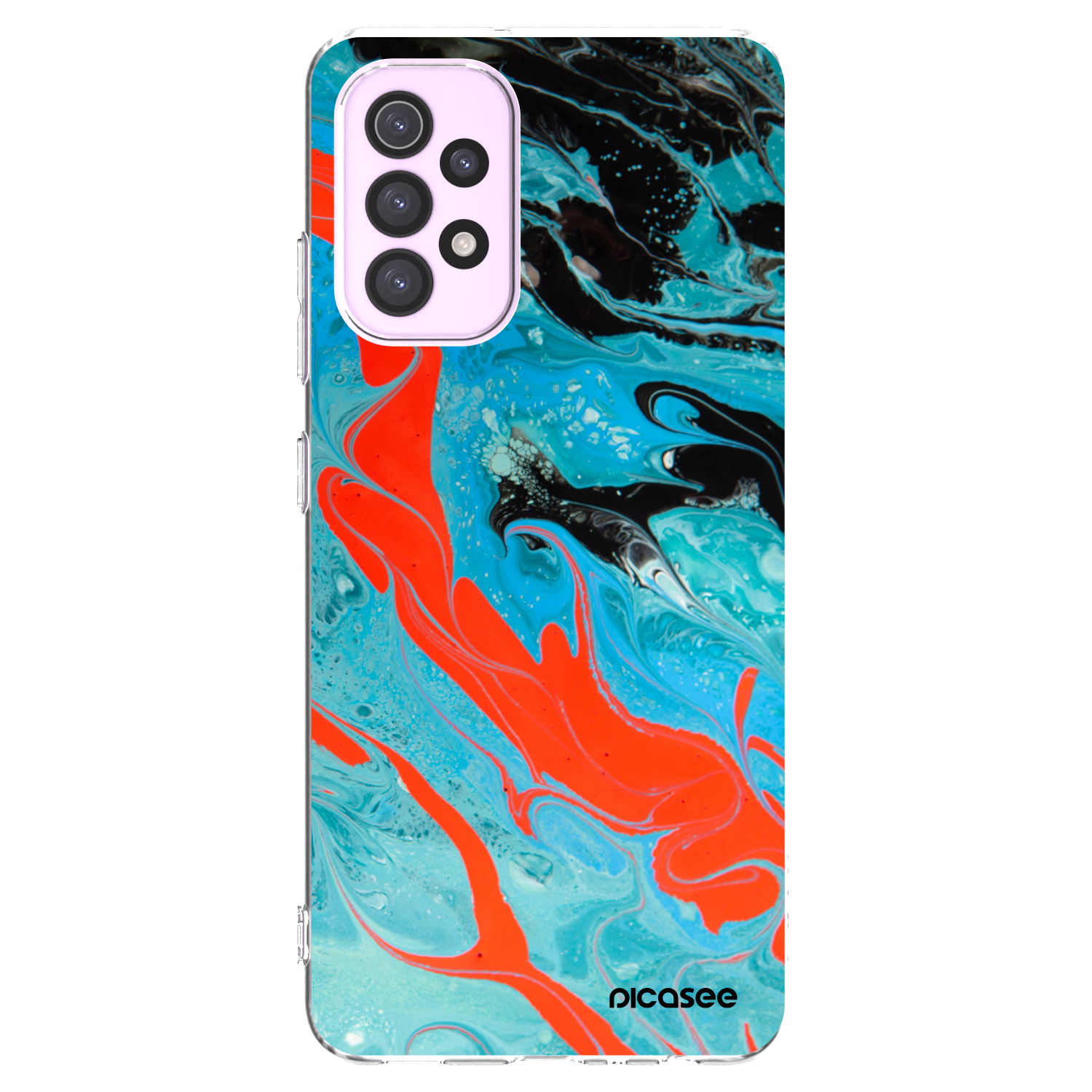 Picasee διαφανής θήκη σιλικόνης Samsung Galaxy A32 5G A326B - Blue Magma