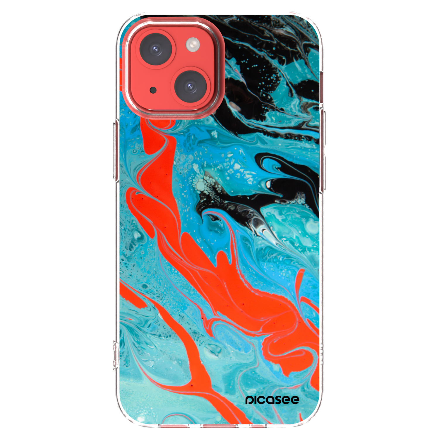 Picasee διαφανής θήκη σιλικόνης Apple iPhone 13 mini - Blue Magma