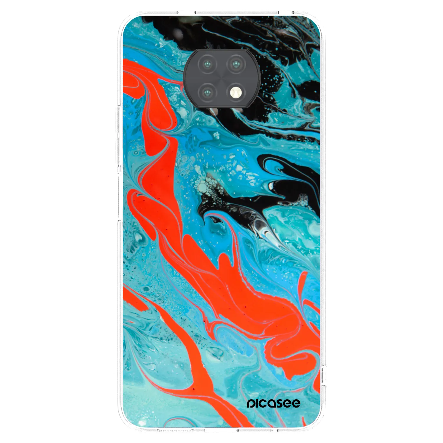 Picasee διαφανής θήκη σιλικόνης Xiaomi Redmi Note 9T - Blue Magma