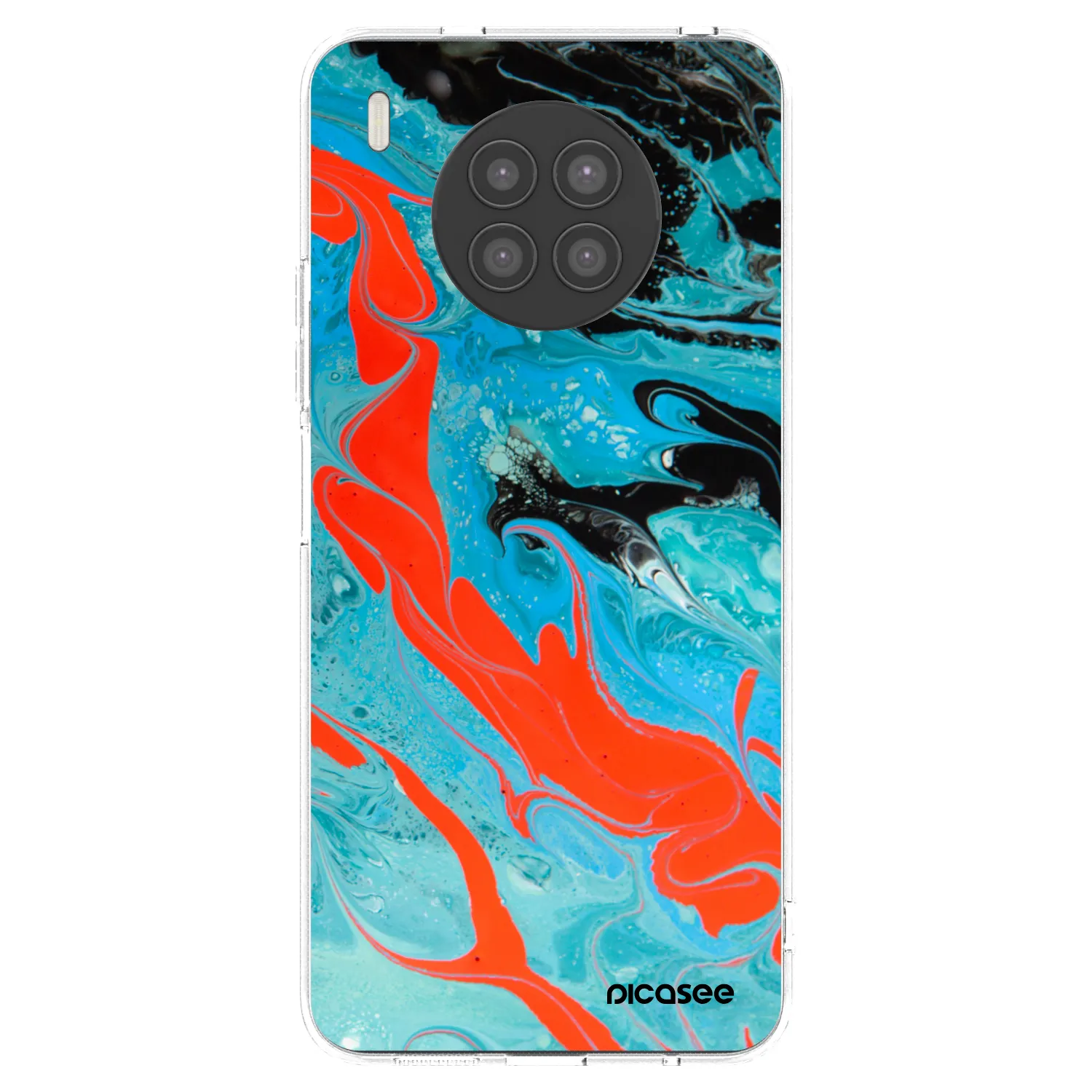 Picasee διαφανής θήκη σιλικόνης Huawei Nova 8i - Blue Magma