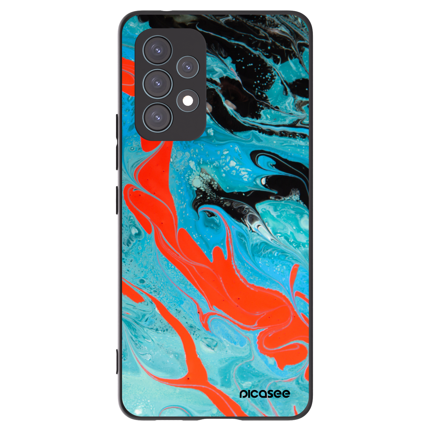 Picasee Μαύρη θήκη σιλικόνης για Samsung Galaxy A53 5G A536 - Blue Magma