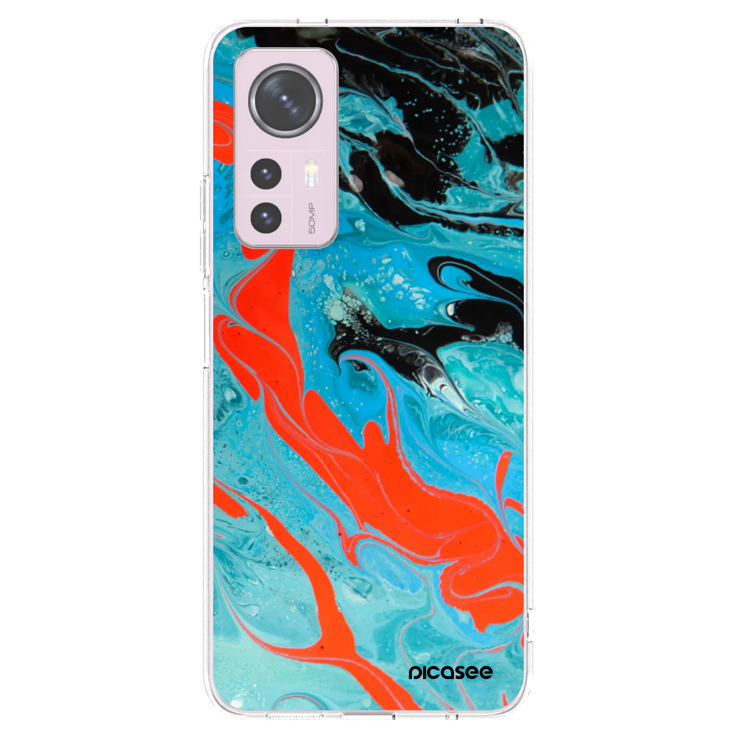 Picasee διαφανής θήκη σιλικόνης Xiaomi 12 - Blue Magma