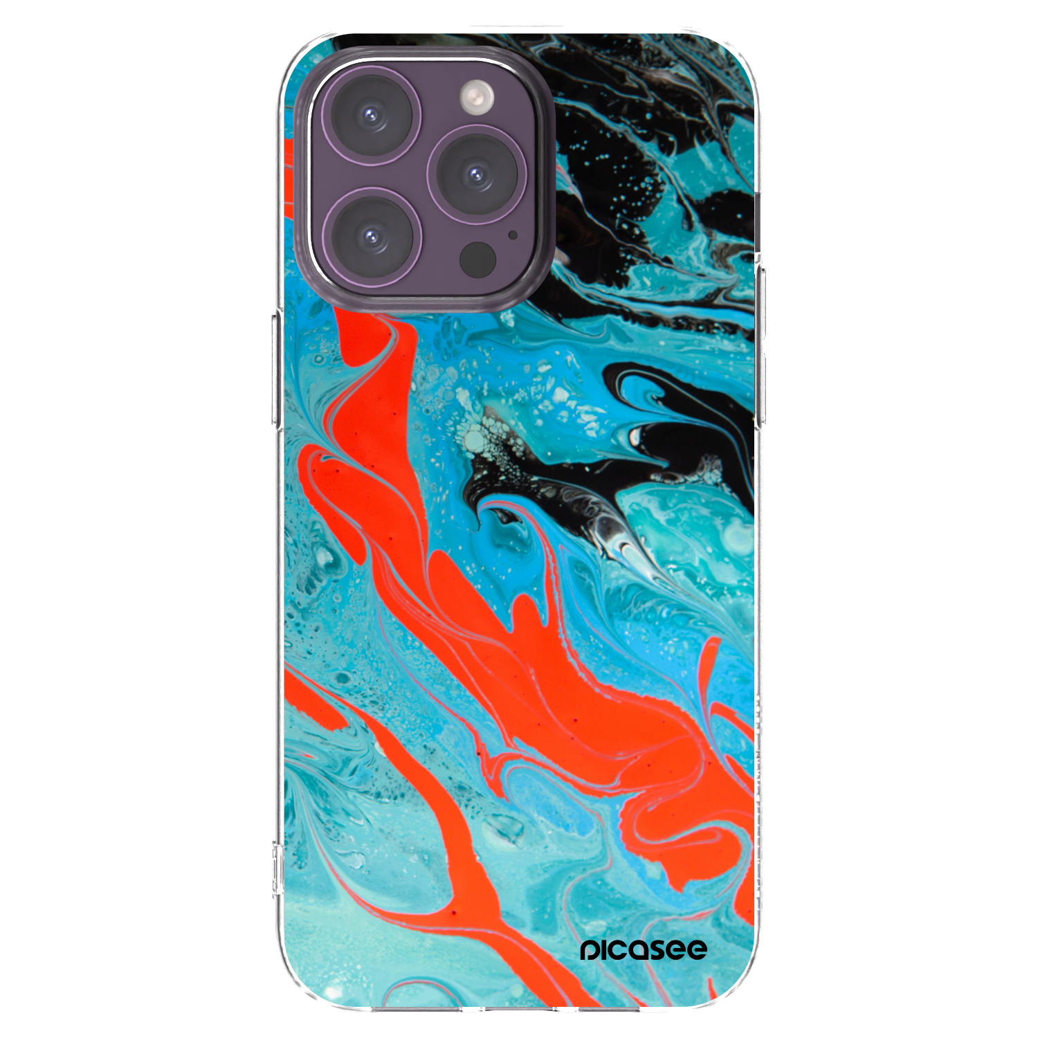 Picasee διαφανής θήκη σιλικόνης Apple iPhone 14 Pro Max - Blue Magma