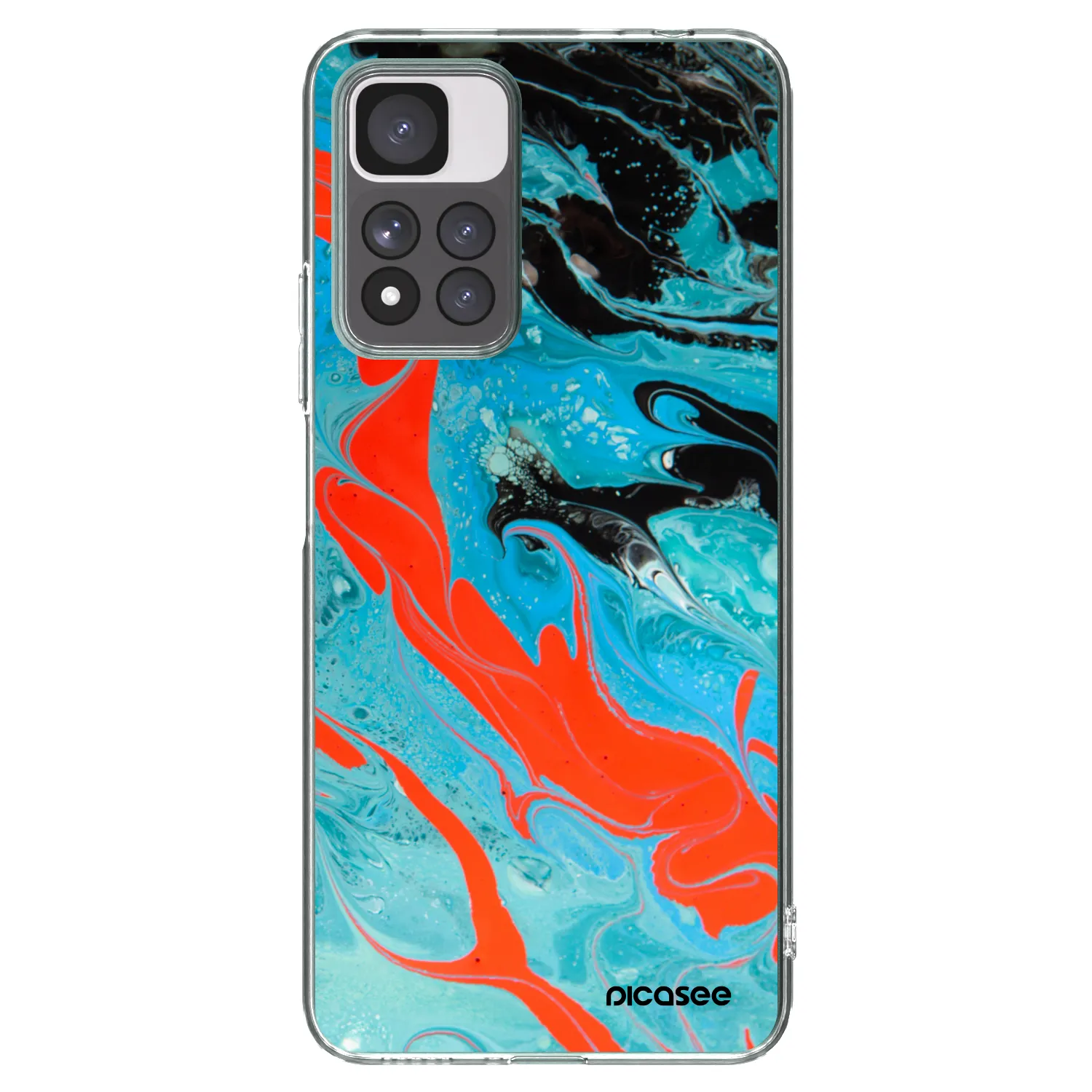 Picasee διαφανής θήκη σιλικόνης Xiaomi Redmi Note 11 Pro+ 5G - Blue Magma