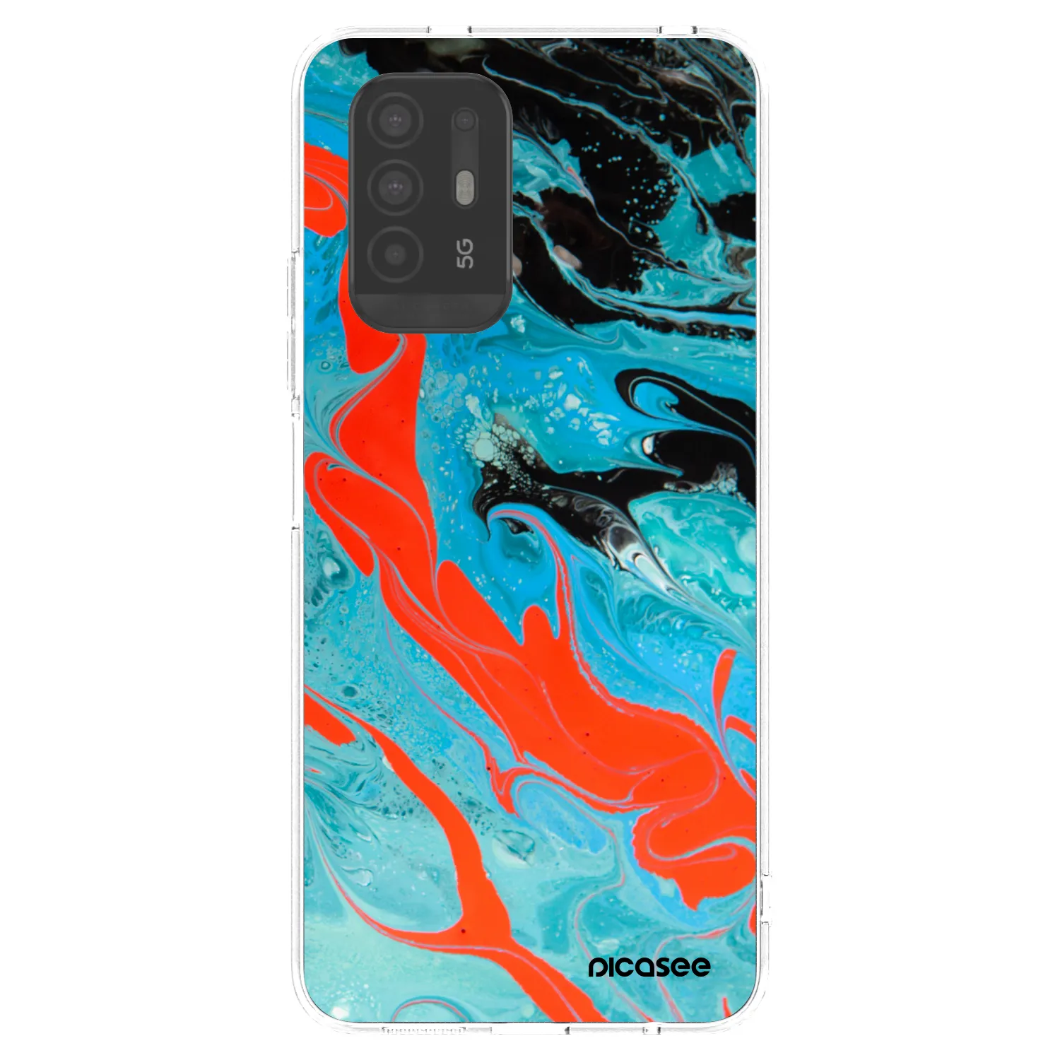 Picasee διαφανής θήκη σιλικόνης OPPO A94 5G - Blue Magma
