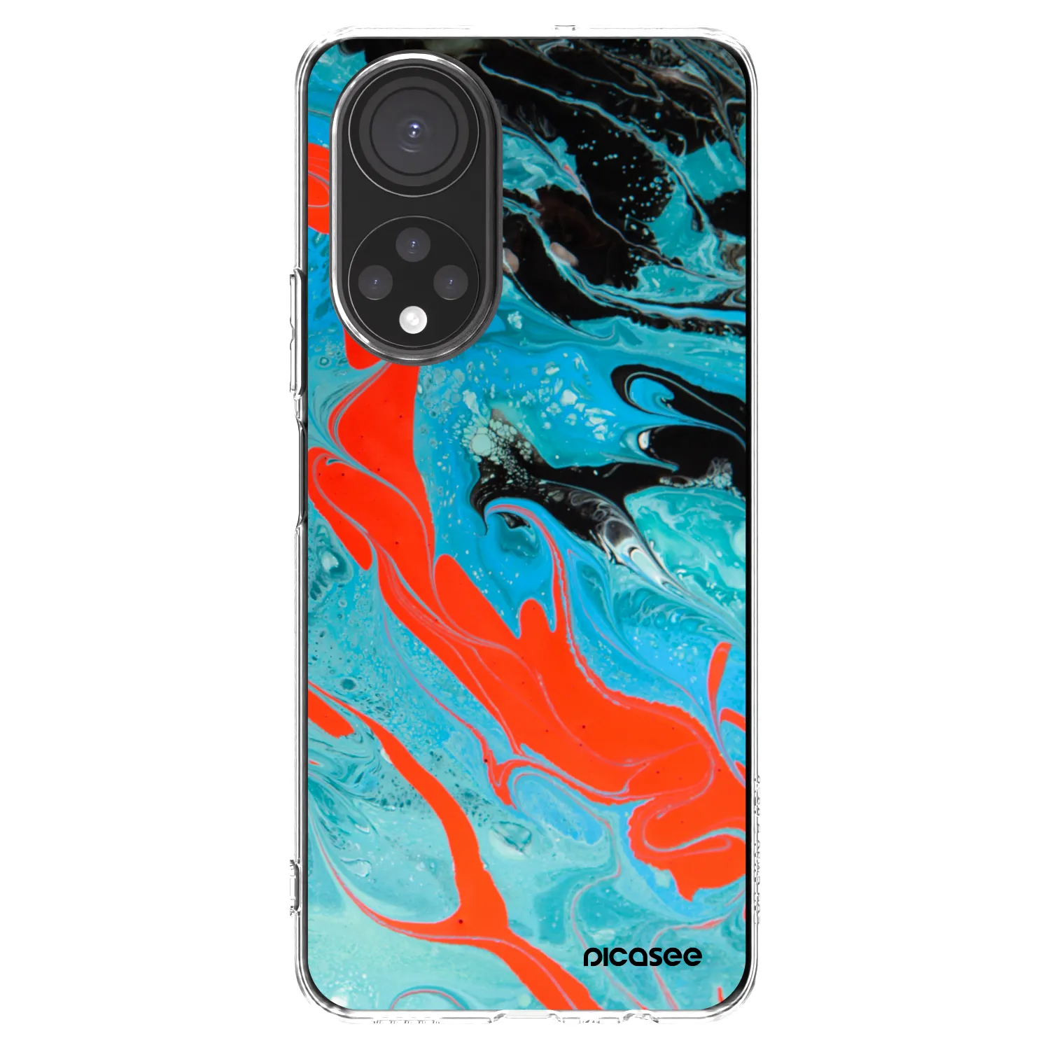 Picasee διαφανής θήκη σιλικόνης Honor X7 - Blue Magma