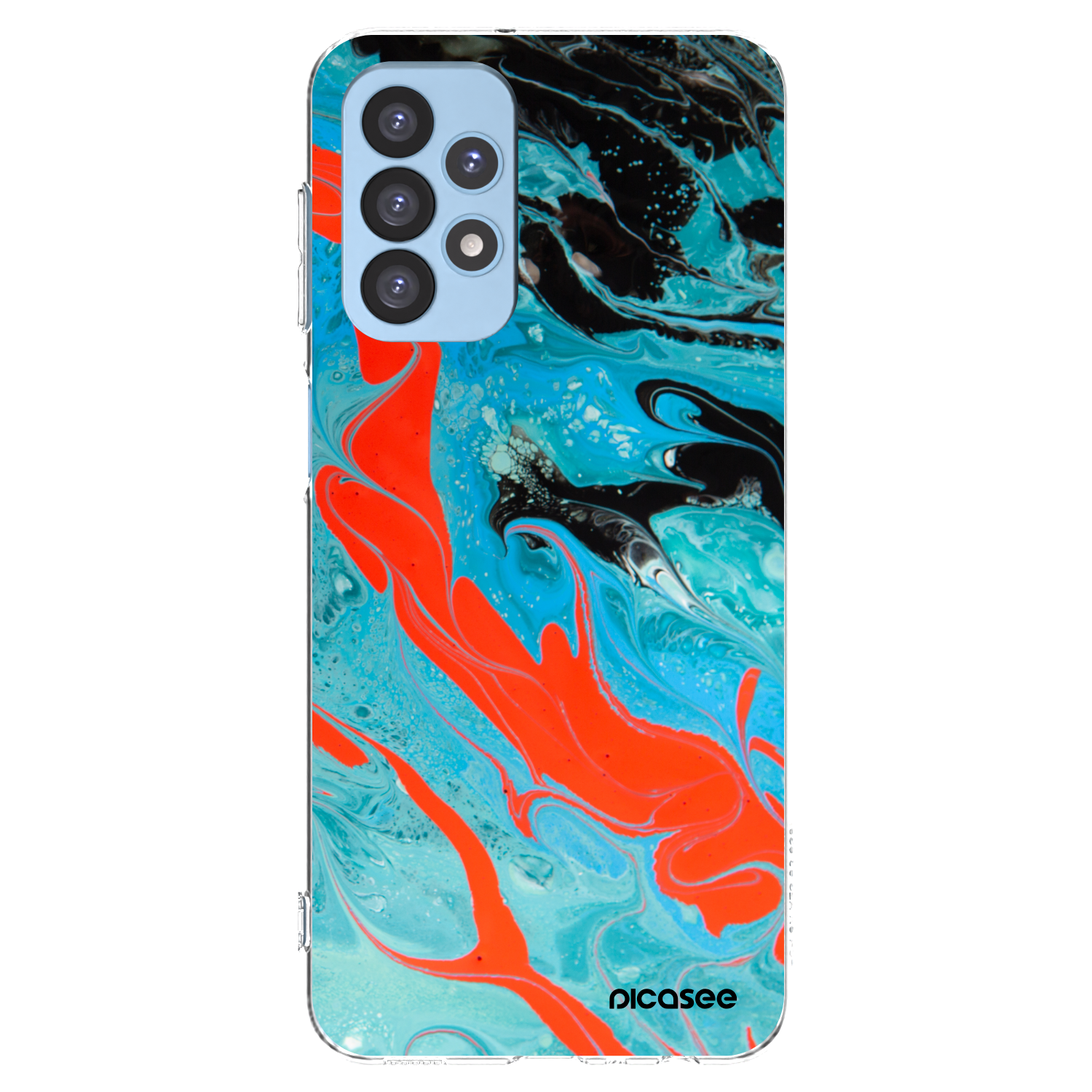 Picasee διαφανής θήκη σιλικόνης Samsung Galaxy A23 A235F 4G - Blue Magma
