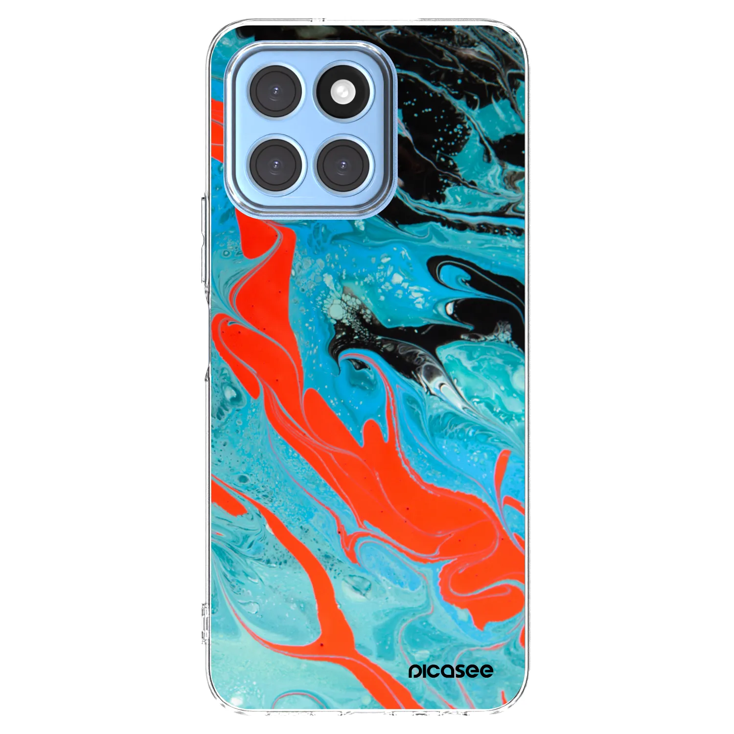 Picasee διαφανής θήκη σιλικόνης Honor X8 5G - Blue Magma