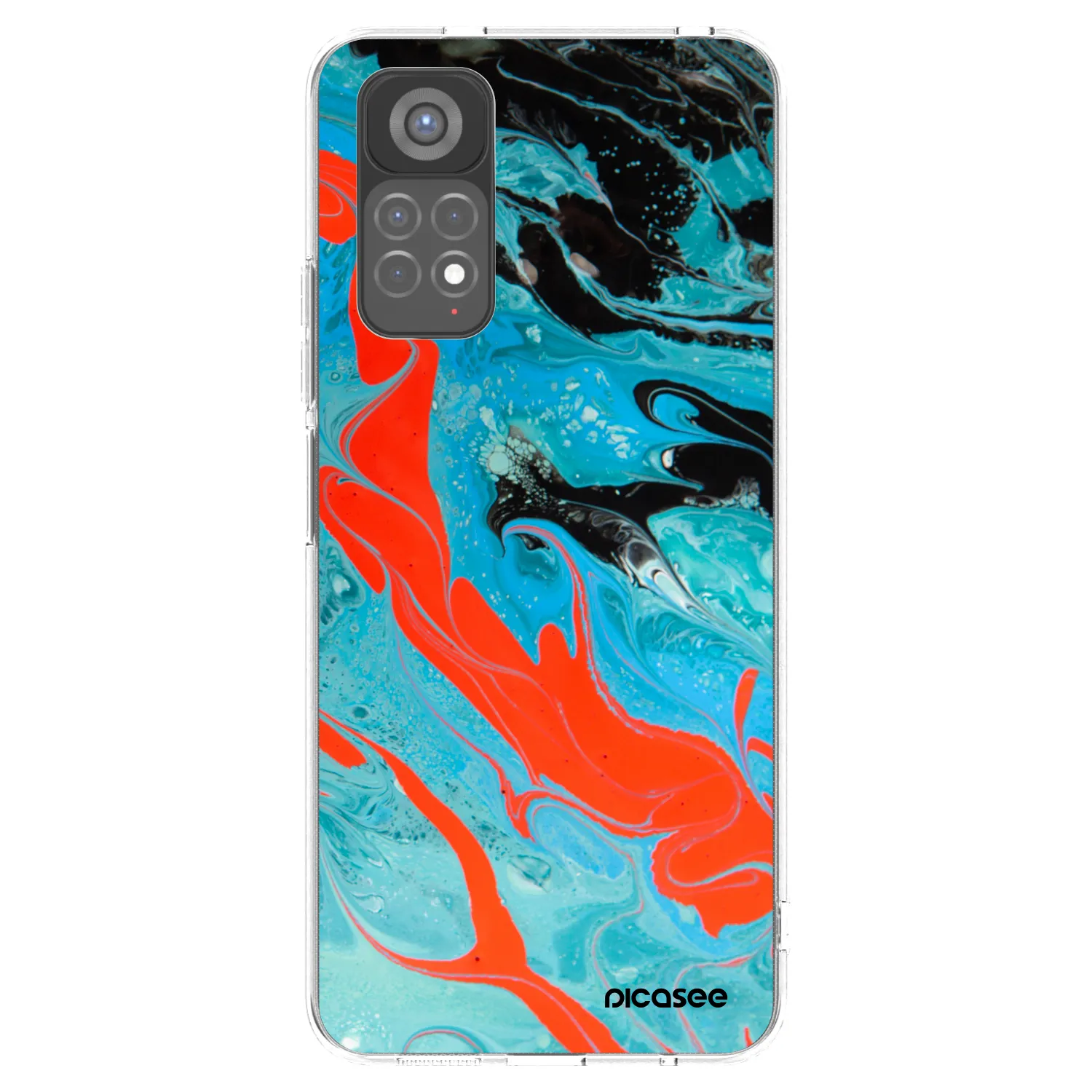 Picasee διαφανής θήκη σιλικόνης Xiaomi Redmi Note 11S 5G - Blue Magma