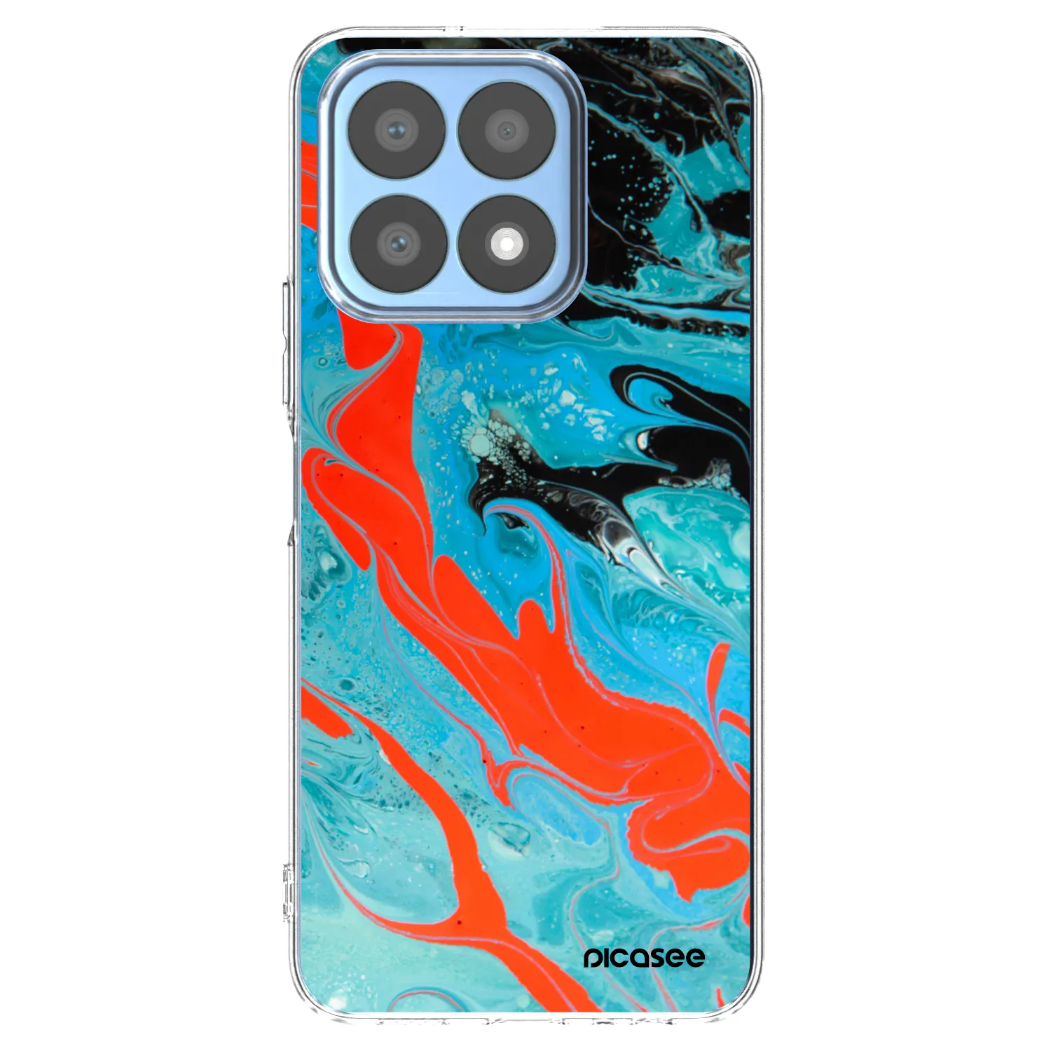 Picasee διαφανής θήκη σιλικόνης Honor X8a - Blue Magma