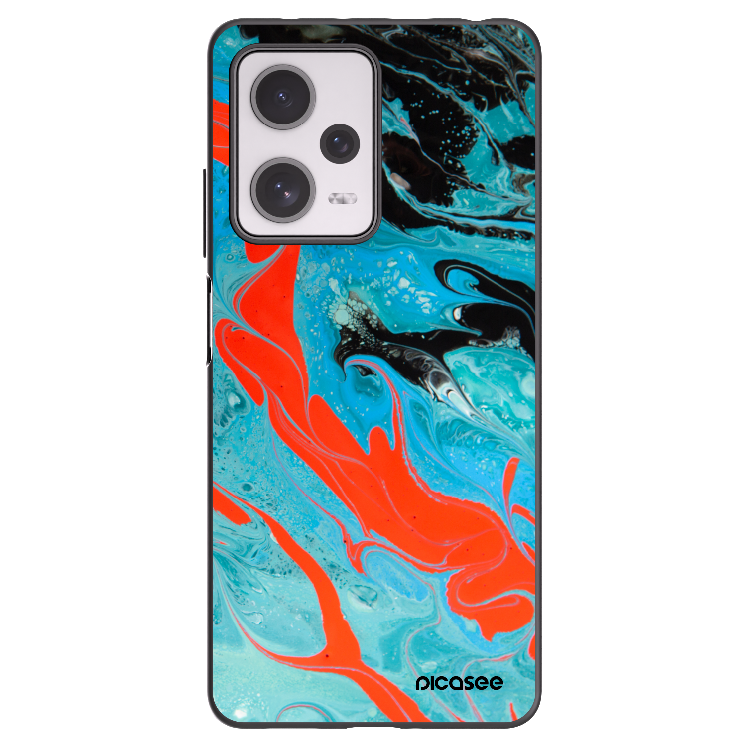 Picasee Μαύρη θήκη σιλικόνης για Xiaomi Redmi Note 12 Pro+ 5G - Blue Magma