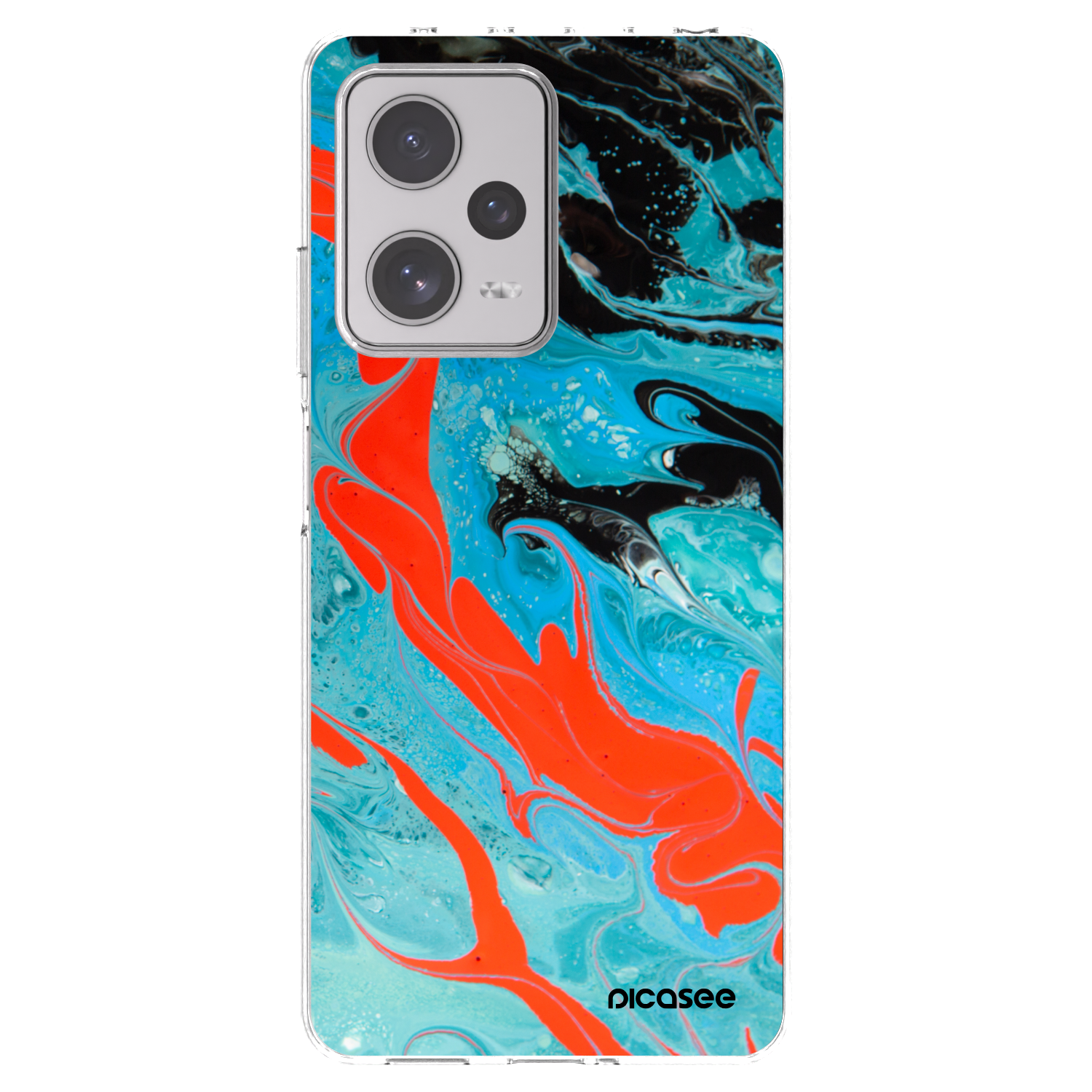 Picasee διαφανής θήκη σιλικόνης Xiaomi Redmi Note 12 Pro+ 5G - Blue Magma