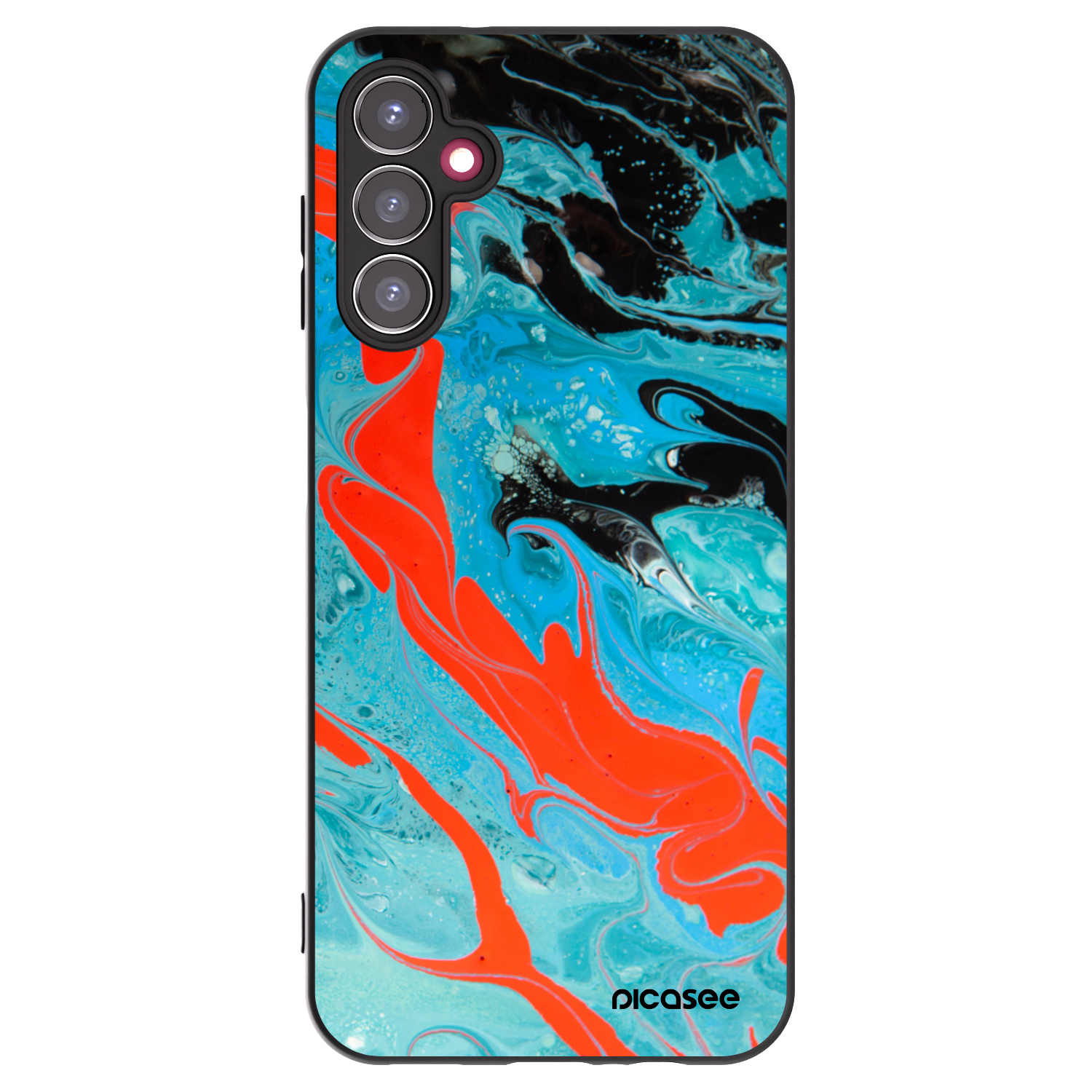 Picasee Μαύρη θήκη σιλικόνης για Samsung Galaxy A14 4G A145R - Blue Magma