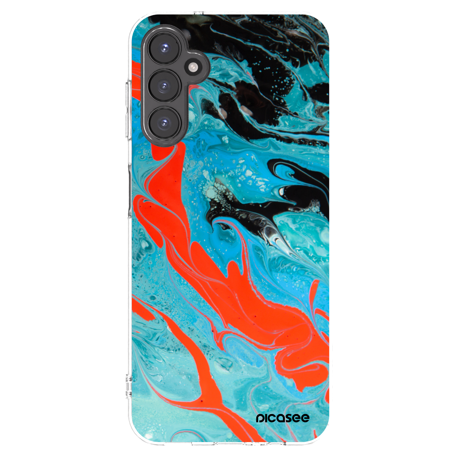 Picasee διαφανής θήκη σιλικόνης Samsung Galaxy A14 5G A146P - Blue Magma