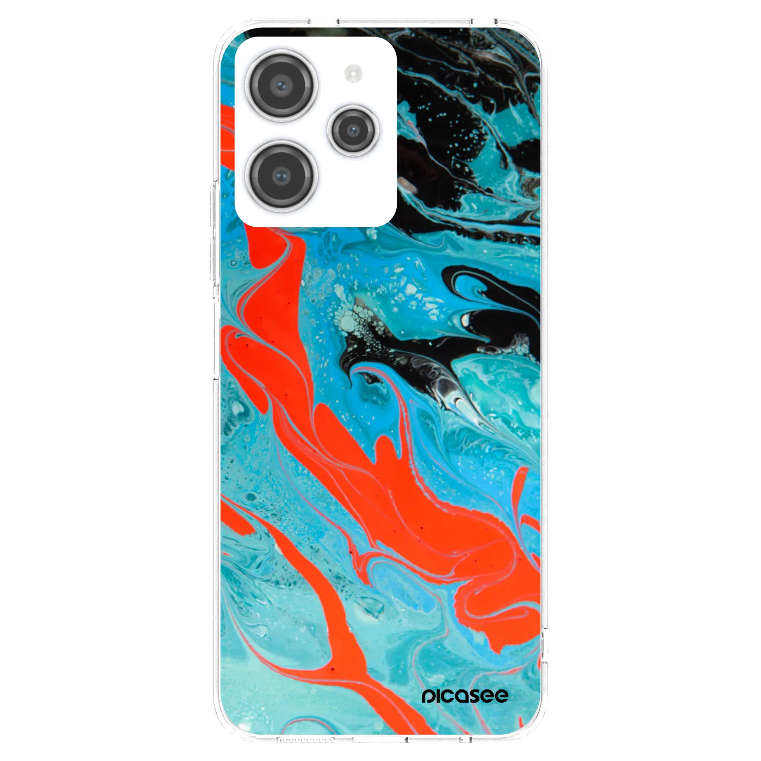 Picasee διαφανής θήκη σιλικόνης Xiaomi Redmi 12 4G - Blue Magma