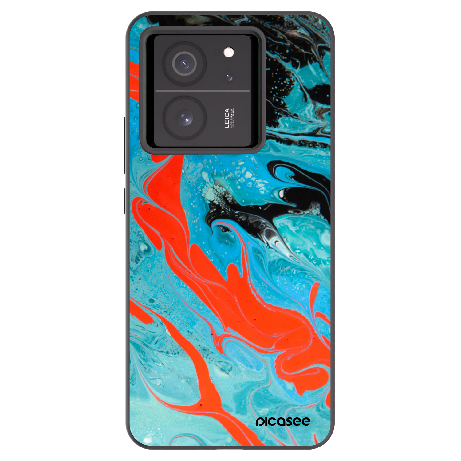 Picasee Μαύρη θήκη σιλικόνης για Xiaomi 13T - Blue Magma
