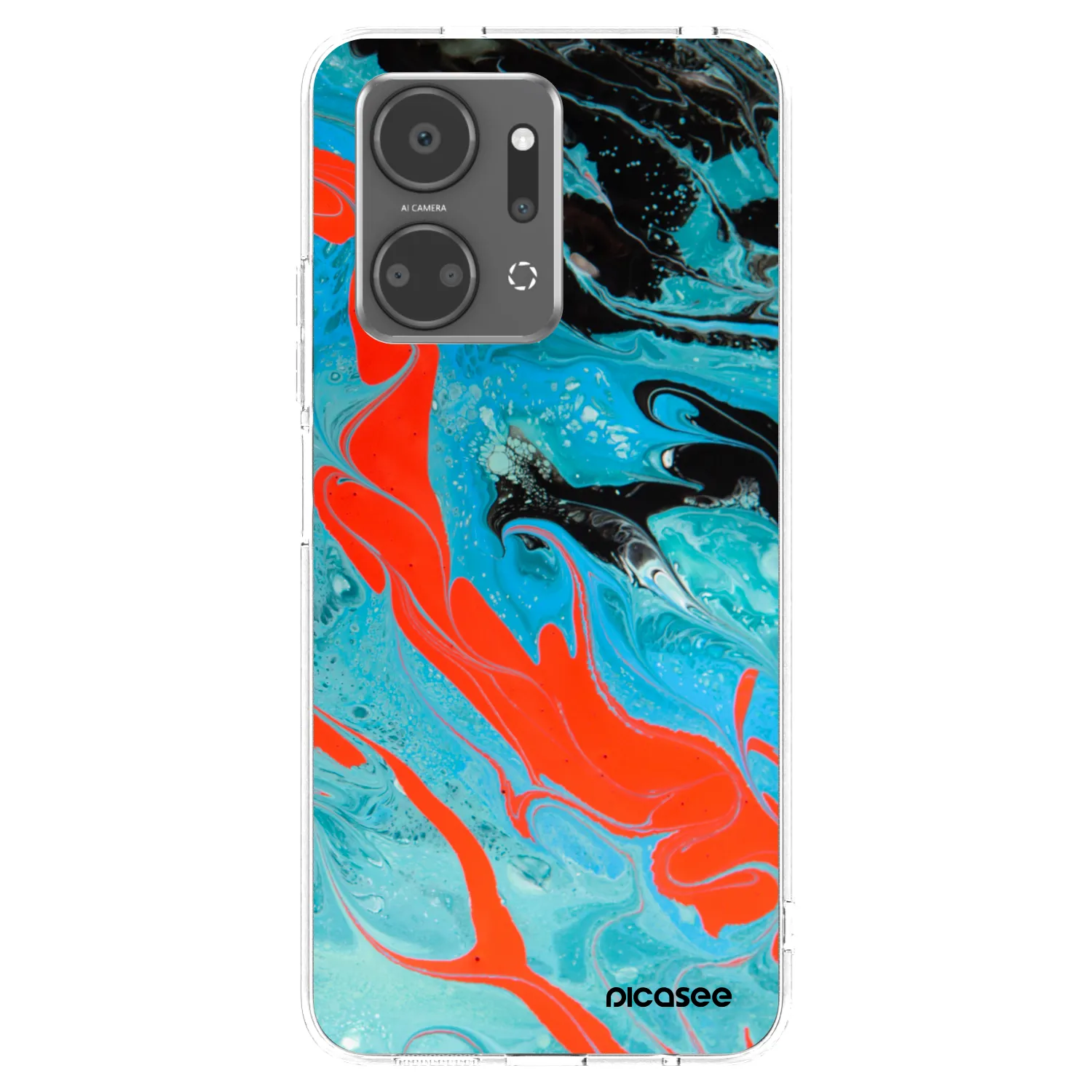 Picasee διαφανής θήκη σιλικόνης Honor X7a - Blue Magma